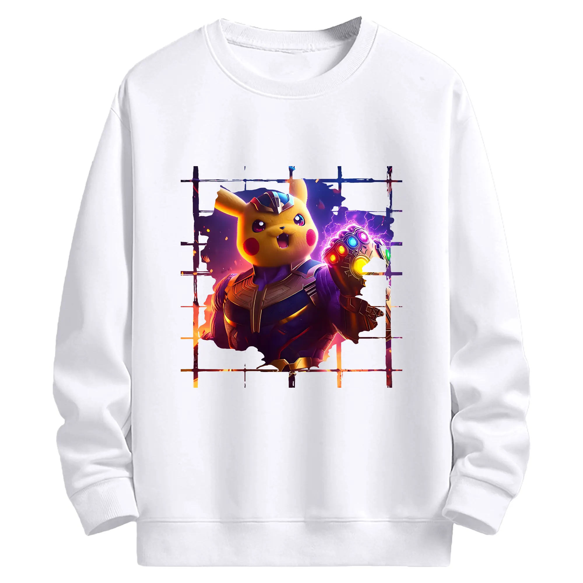 ポケモン グッズ,ピカチュウ - 高品質 クルーネック スウェット ・ コットン59％ ポリエステル41％ ・ ユニセックス 長袖 トレーナー ・ カジュアル デイリー スポーツ 散歩用