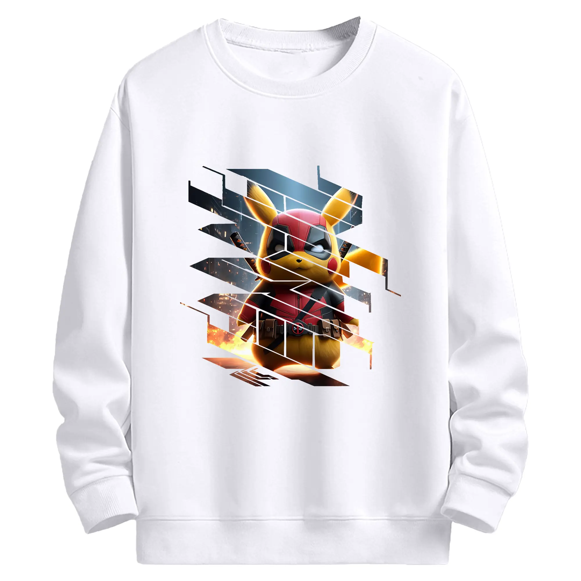 ポケモン グッズ,ピカチュウ - 高品質 クルーネック スウェット ・ コットン59％ ポリエステル41％ ・ ユニセックス 長袖 トレーナー ・ カジュアル デイリー スポーツ 散歩用