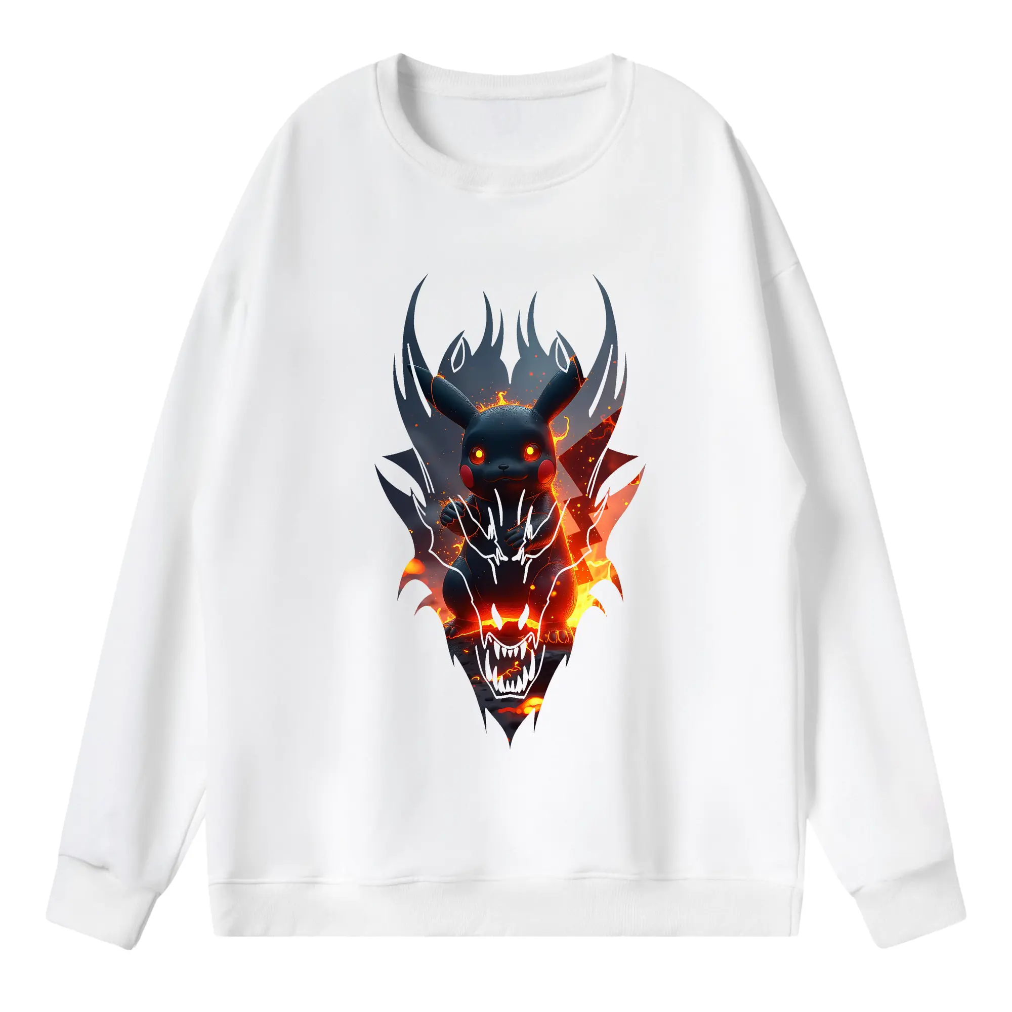 ポケモン グッズ,ピカチュウ - 薄手 クルーネック スウェット 裏毛260g · ポリエステル 春秋向け カジュアル 男女兼用 · トレーナー デイリー スポーツ 散歩に最適