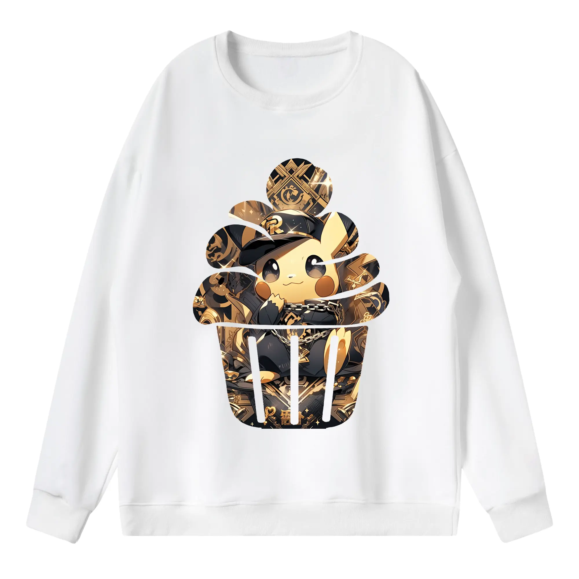 ポケモン グッズ,ピカチュウ - 薄手 クルーネック スウェット 裏毛260g · ポリエステル 春秋向け カジュアル 男女兼用 · トレーナー デイリー スポーツ 散歩に最適