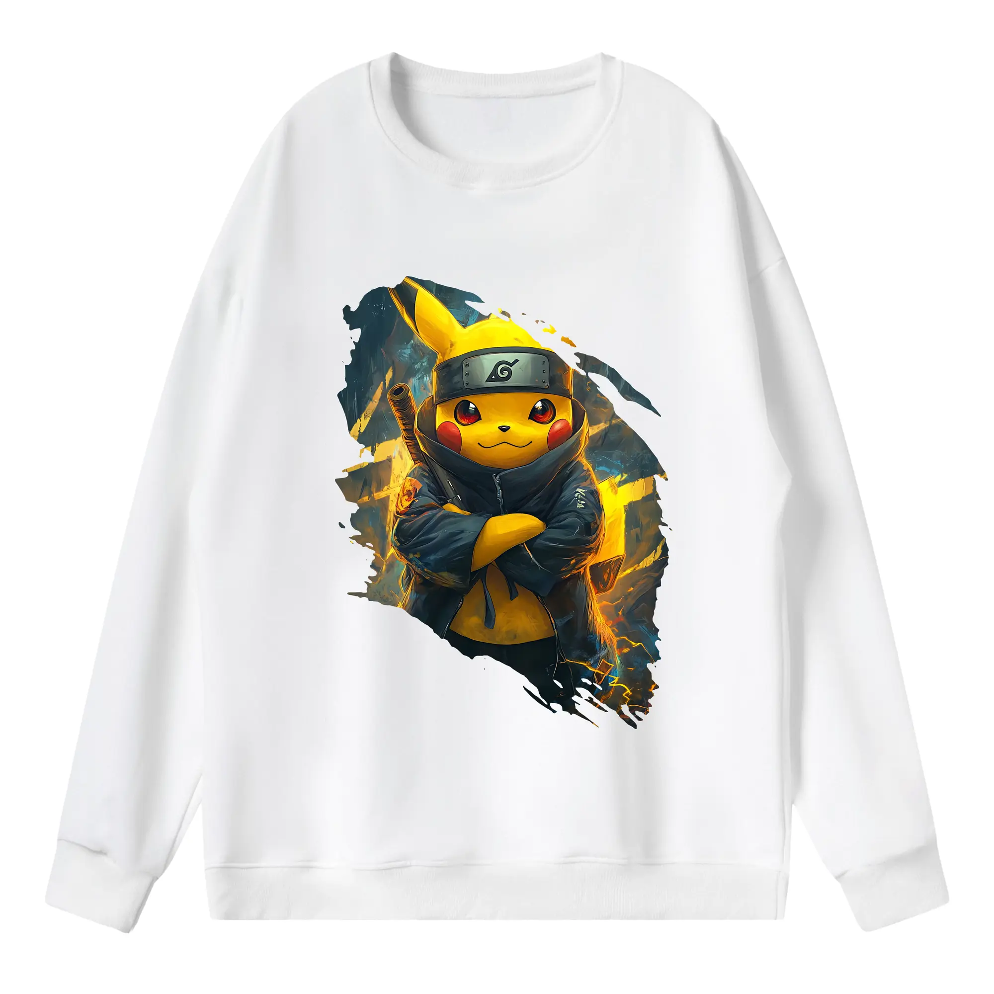 ポケモン グッズ,ピカチュウ - 薄手 クルーネック スウェット 裏毛260g · ポリエステル 春秋向け カジュアル 男女兼用 · トレーナー デイリー スポーツ 散歩に最適