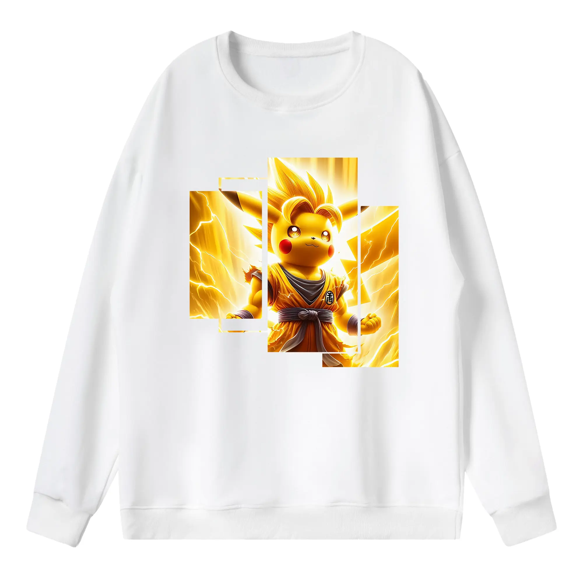 ポケモン グッズ,ピカチュウ - 薄手 クルーネック スウェット 裏毛260g · ポリエステル 春秋向け カジュアル 男女兼用 · トレーナー デイリー スポーツ 散歩に最適