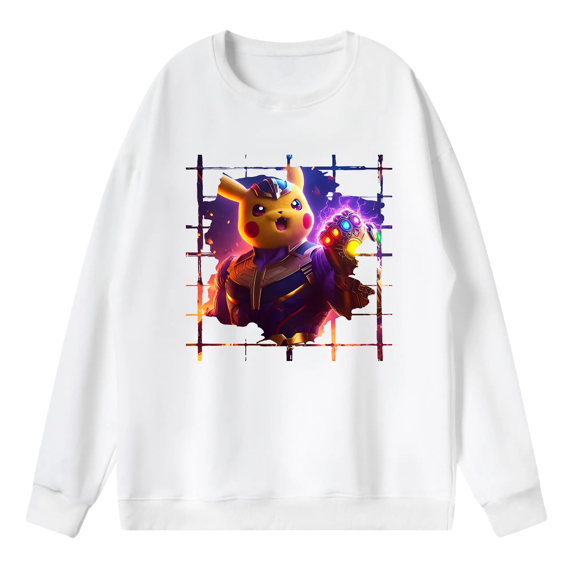 ポケモン グッズ,ピカチュウ - 薄手 クルーネック スウェット 裏毛260g · ポリエステル 春秋向け カジュアル 男女兼用 · トレーナー デイリー スポーツ 散歩に最適