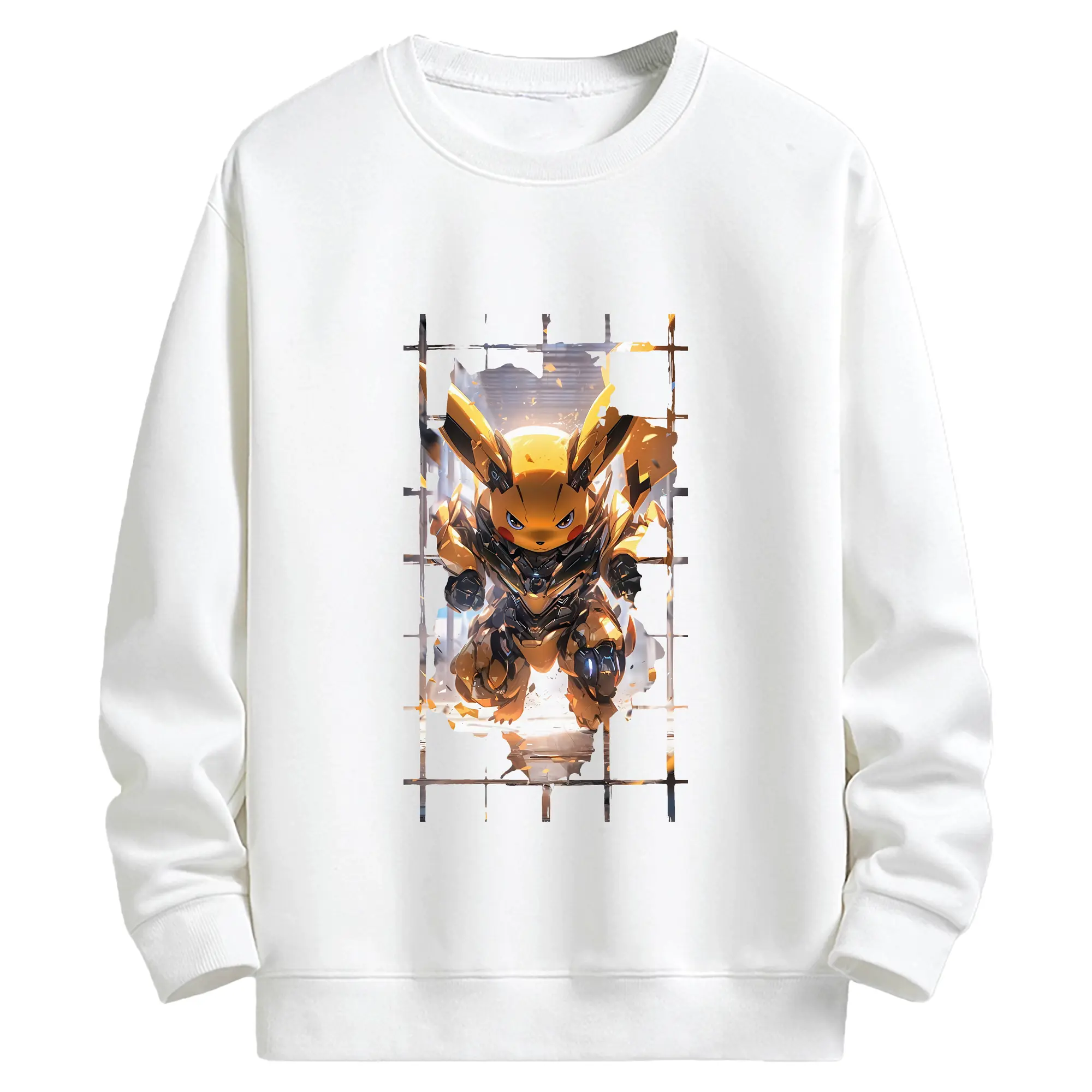ポケモン グッズ,ピカチュウ - キッズ クルーネックスウェットシャツ ・ フロントプリント ・ 綿80％ ポリエステル20％ ・ 快適 通学 スポーツ 日常使い お散歩用