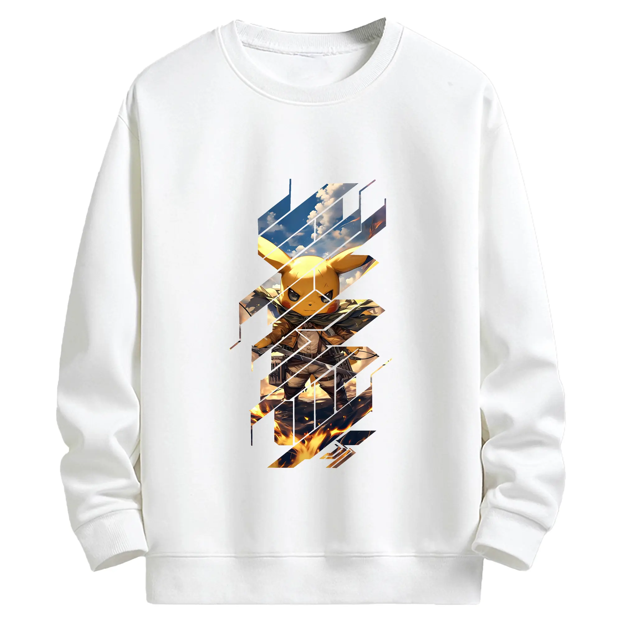 ポケモン グッズ,ピカチュウ - キッズ クルーネックスウェットシャツ ・ フロントプリント ・ 綿80％ ポリエステル20％ ・ 快適 通学 スポーツ 日常使い お散歩用