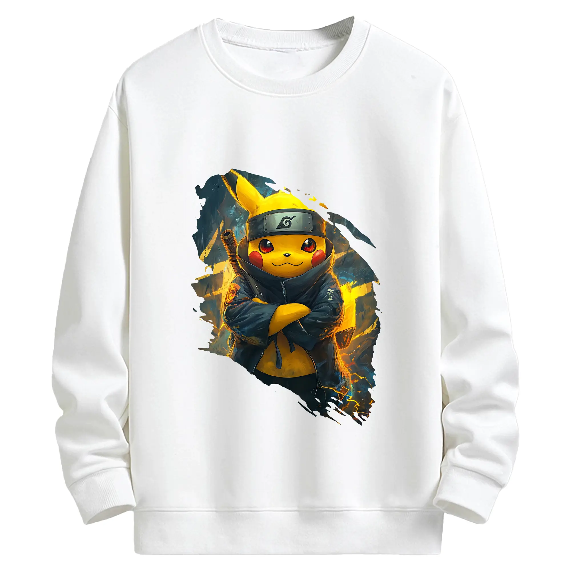 ポケモン グッズ,ピカチュウ - キッズ クルーネックスウェットシャツ ・ フロントプリント ・ 綿80％ ポリエステル20％ ・ 快適 通学 スポーツ 日常使い お散歩用