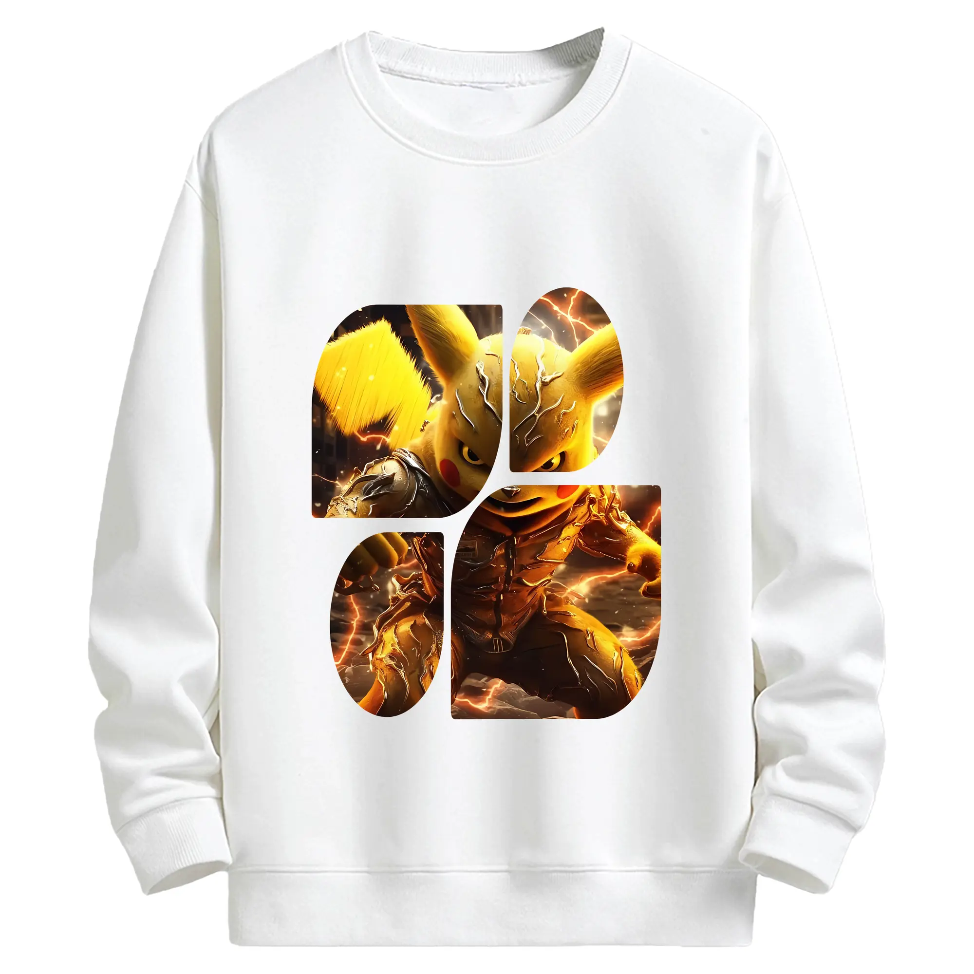 ポケモン グッズ,ピカチュウ - キッズ クルーネックスウェットシャツ ・ フロントプリント ・ 綿80％ ポリエステル20％ ・ 快適 通学 スポーツ 日常使い お散歩用