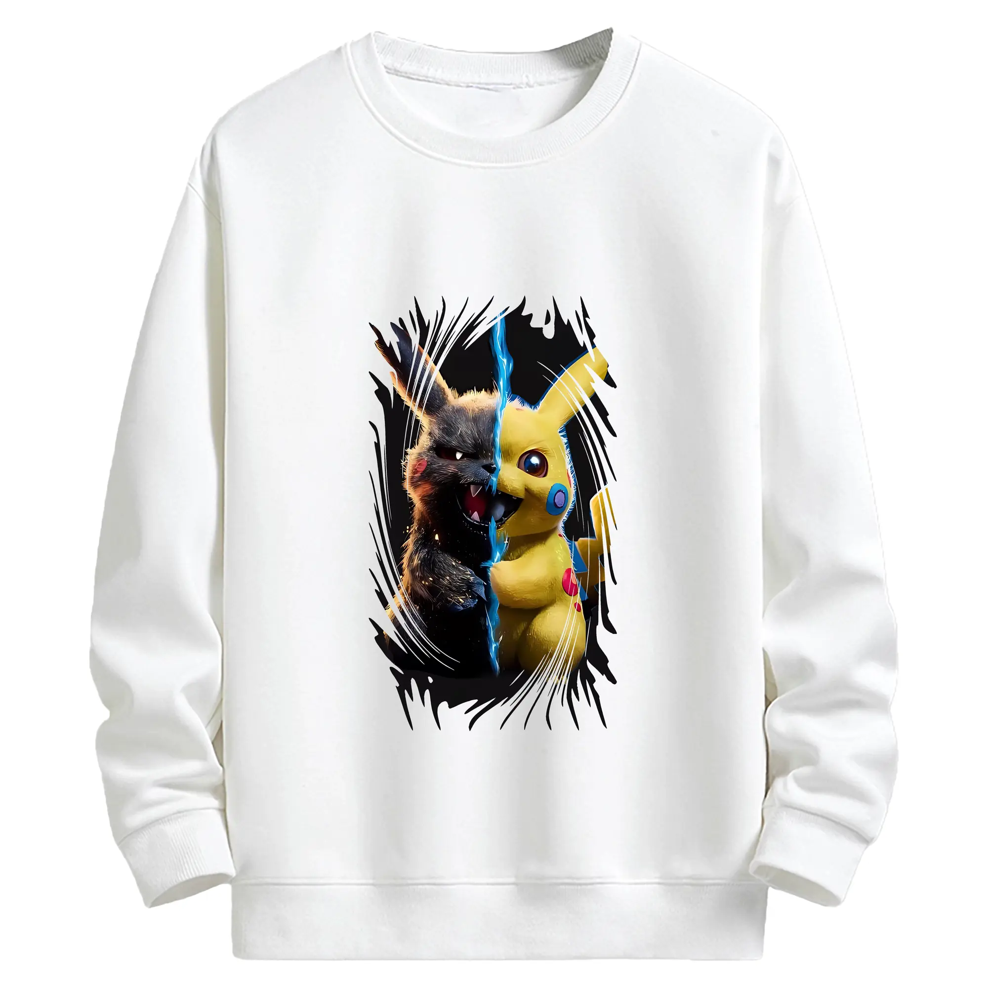 ポケモン グッズ,ピカチュウ - キッズ クルーネックスウェットシャツ ・ フロントプリント ・ 綿80％ ポリエステル20％ ・ 快適 通学 スポーツ 日常使い お散歩用