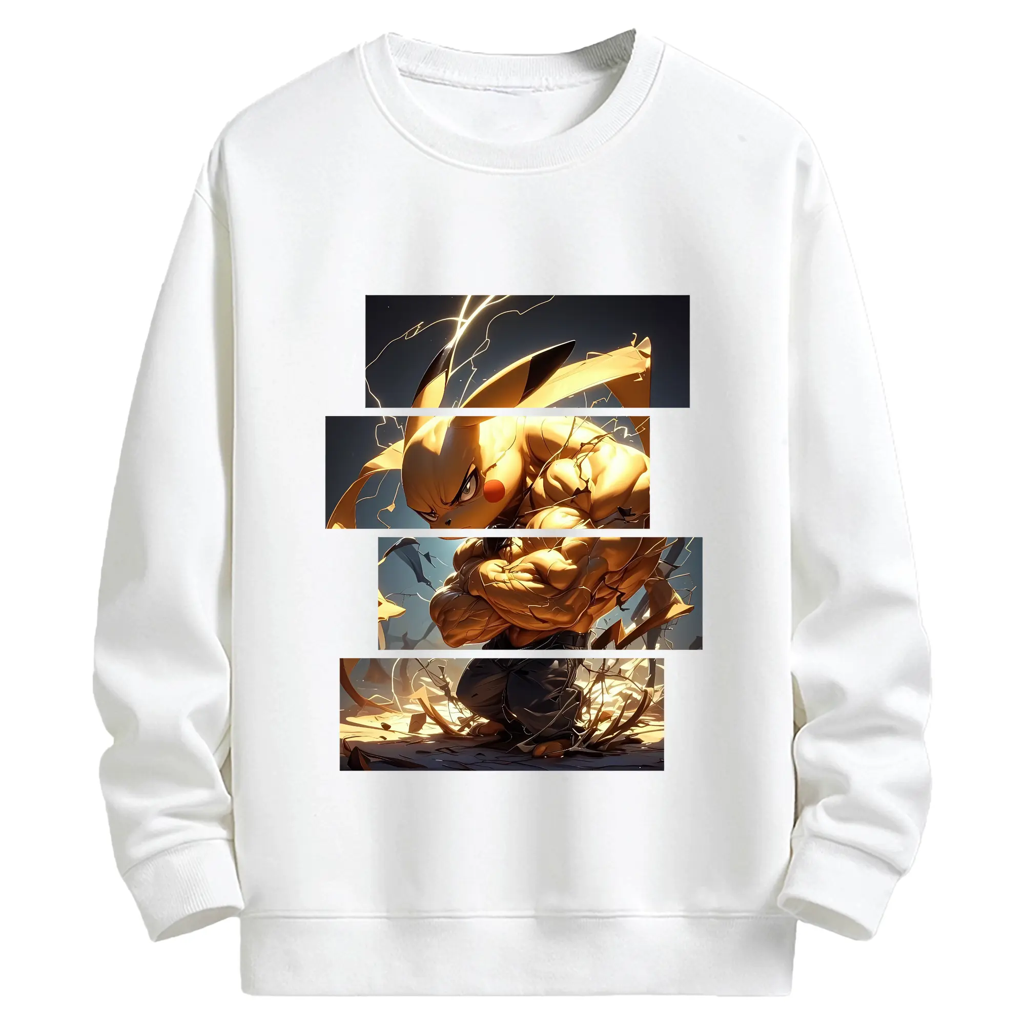 ポケモン グッズ,ピカチュウ - キッズ クルーネックスウェットシャツ ・ フロントプリント ・ 綿80％ ポリエステル20％ ・ 快適 通学 スポーツ 日常使い お散歩用