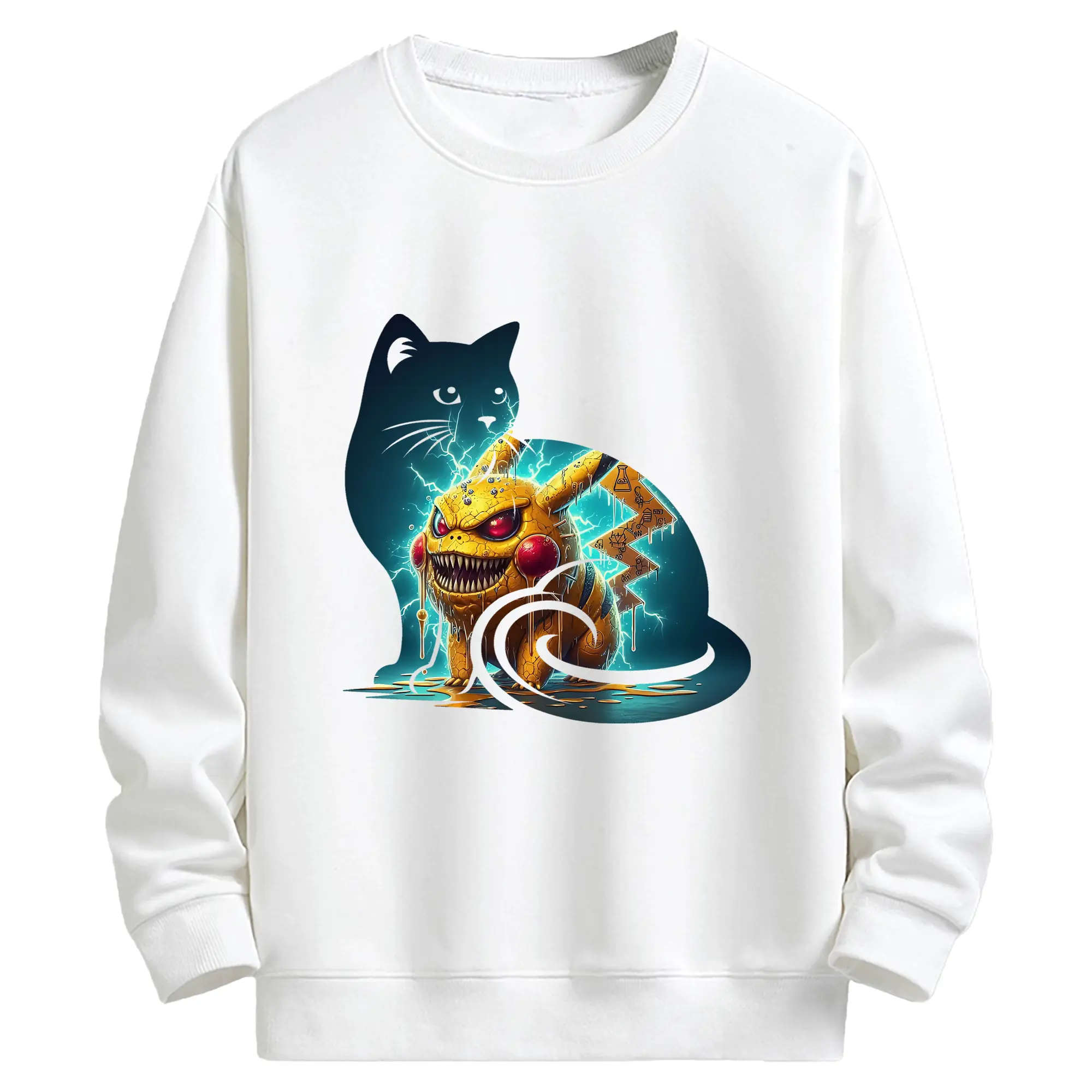 ポケモン グッズ,ピカチュウ - キッズ クルーネックスウェットシャツ ・ フロントプリント ・ 綿80％ ポリエステル20％ ・ 快適 通学 スポーツ 日常使い お散歩用