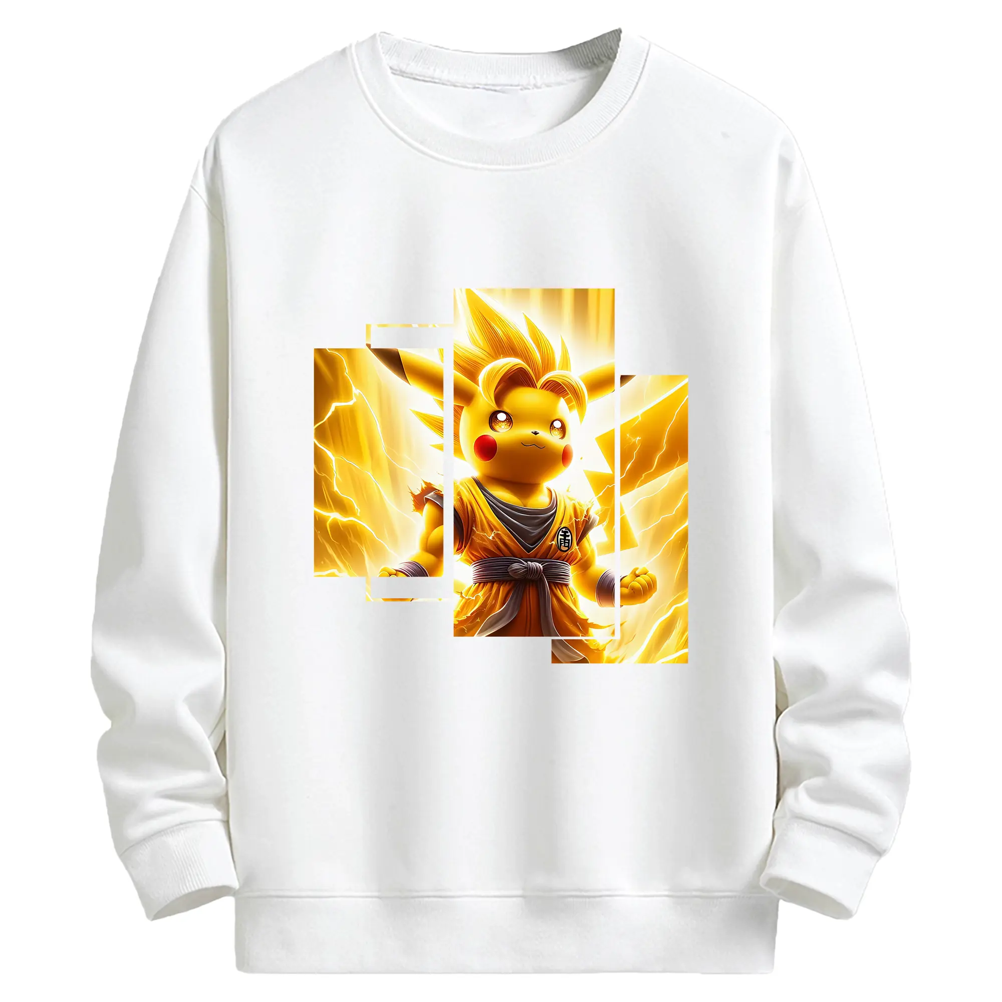 ポケモン グッズ,ピカチュウ - キッズ クルーネックスウェットシャツ ・ フロントプリント ・ 綿80％ ポリエステル20％ ・ 快適 通学 スポーツ 日常使い お散歩用