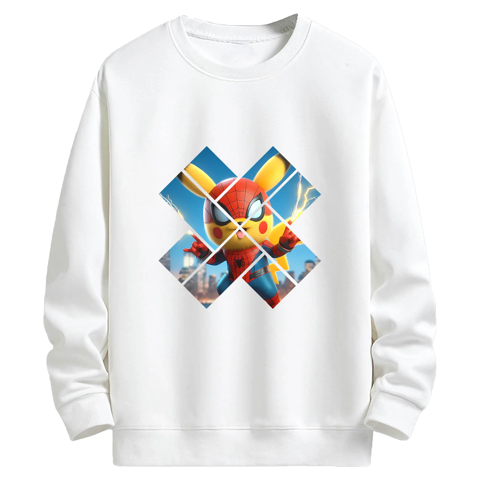 ポケモン グッズ,ピカチュウ - キッズ クルーネックスウェットシャツ ・ フロントプリント ・ 綿80％ ポリエステル20％ ・ 快適 通学 スポーツ 日常使い お散歩用