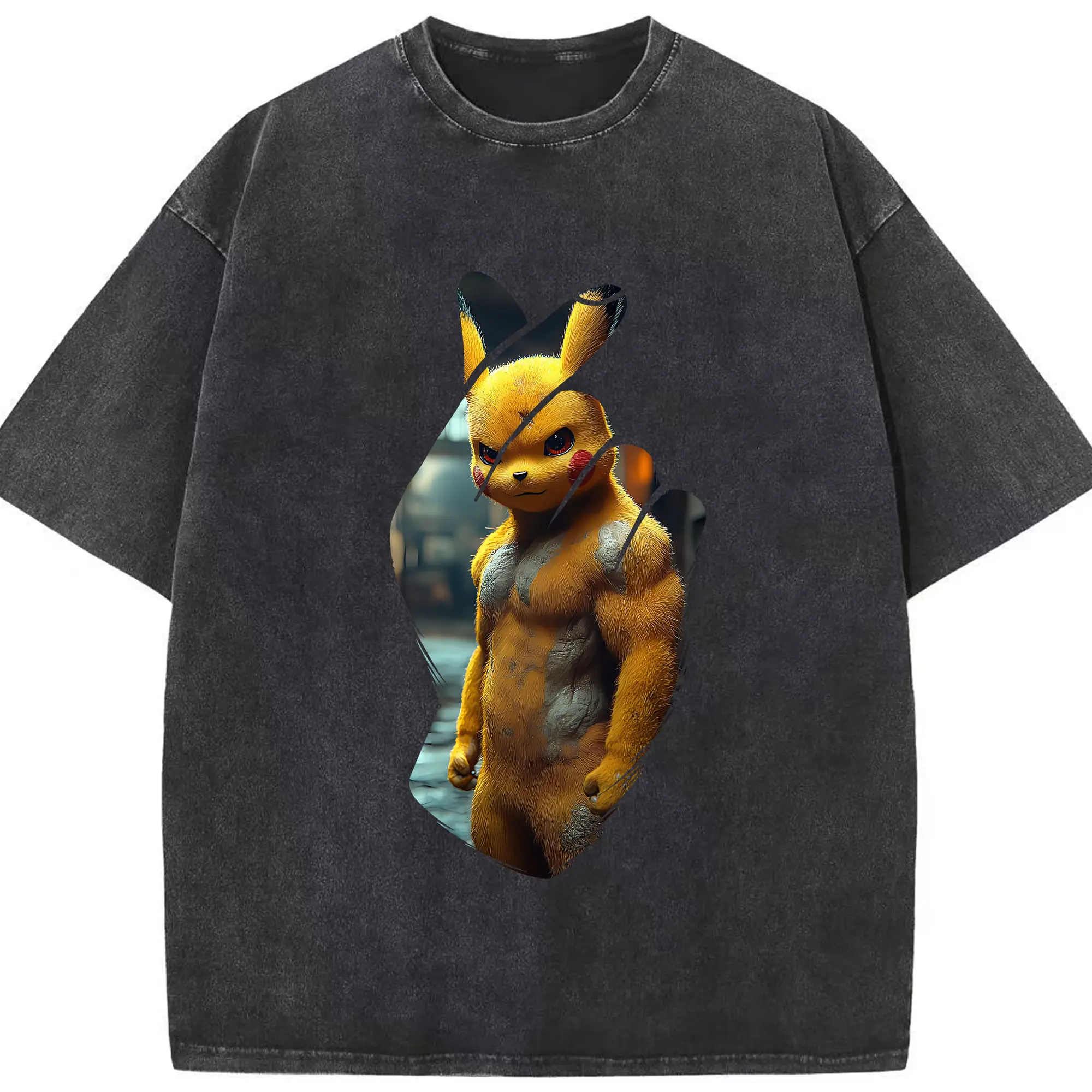 ポケモン グッズ,ピカチュウ - 綿100％ ヴィンテージ風 半袖Tシャツ ・ フロントプリント ・ 柔らか肌触り ・ 通気性 快適 ・ スポーツ カジュアル 外出用