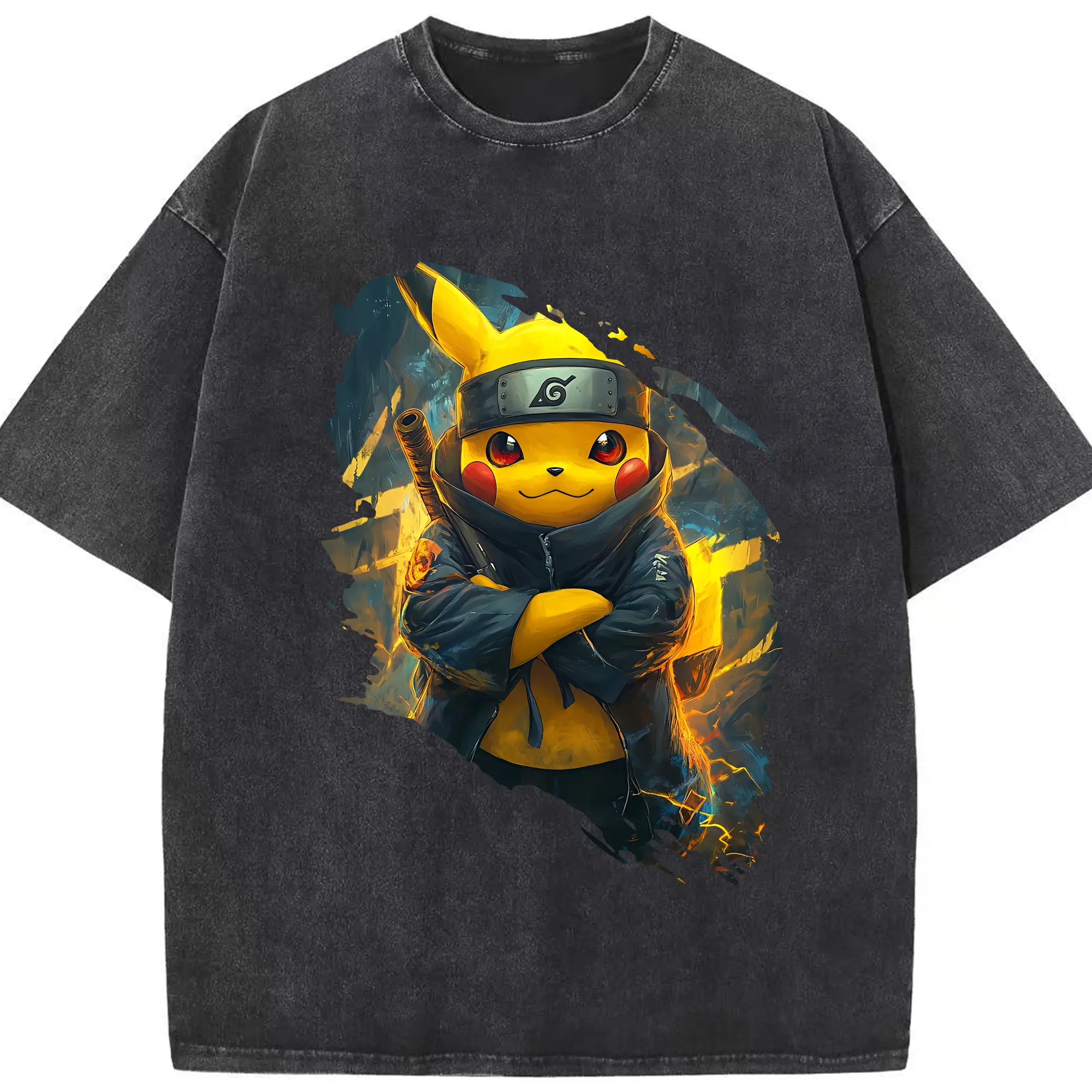 ポケモン グッズ,ピカチュウ - 綿100％ ヴィンテージ風 半袖Tシャツ ・ フロントプリント ・ 柔らか肌触り ・ 通気性 快適 ・ スポーツ カジュアル 外出用