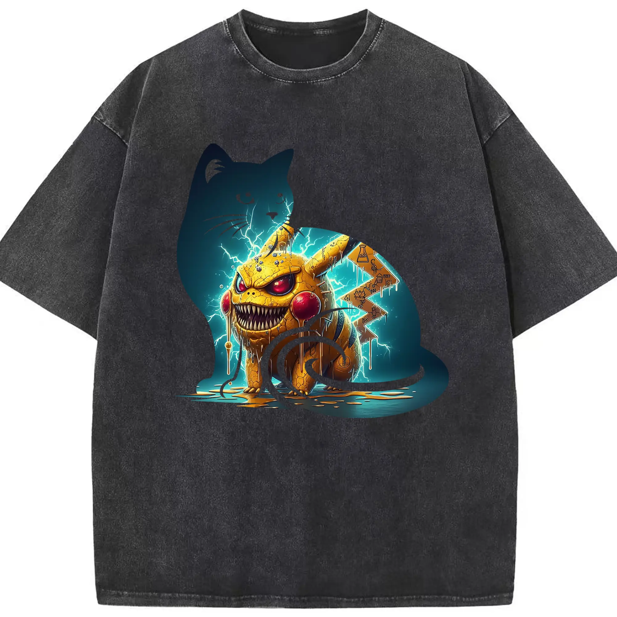 ポケモン グッズ,ピカチュウ - 綿100％ ヴィンテージ風 半袖Tシャツ ・ フロントプリント ・ 柔らか肌触り ・ 通気性 快適 ・ スポーツ カジュアル 外出用