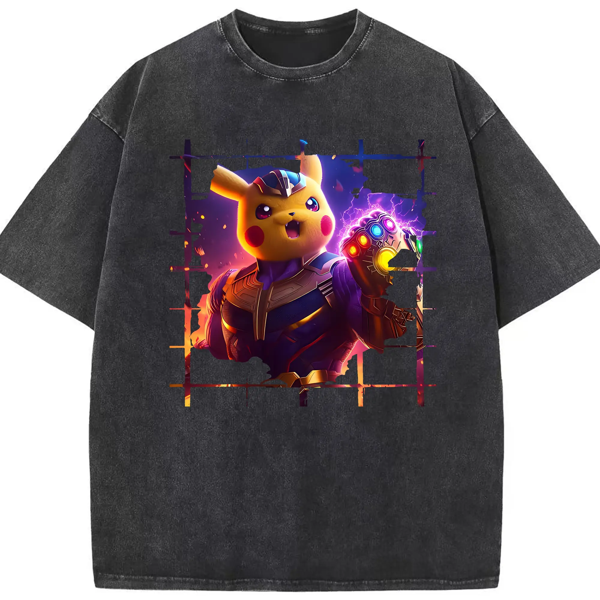 ポケモン グッズ,ピカチュウ - 綿100％ ヴィンテージ風 半袖Tシャツ ・ フロントプリント ・ 柔らか肌触り ・ 通気性 快適 ・ スポーツ カジュアル 外出用