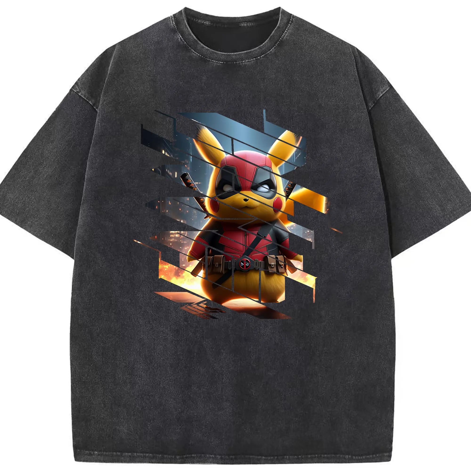 ポケモン グッズ,ピカチュウ - 綿100％ ヴィンテージ風 半袖Tシャツ ・ フロントプリント ・ 柔らか肌触り ・ 通気性 快適 ・ スポーツ カジュアル 外出用