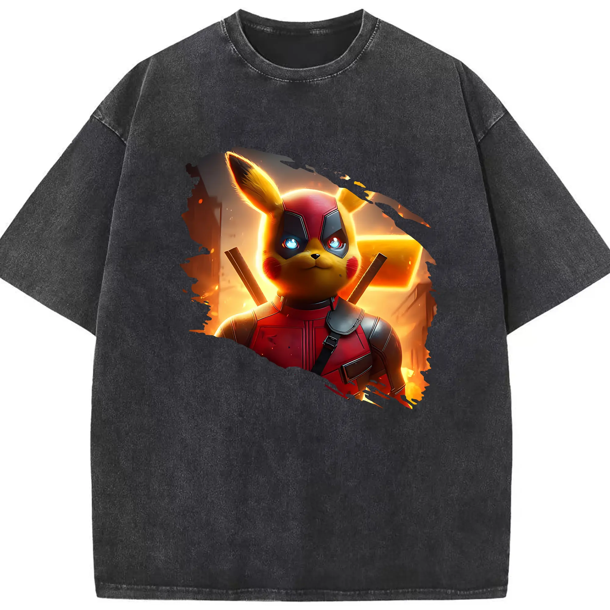 ポケモン グッズ,ピカチュウ - 綿100％ ヴィンテージ風 半袖Tシャツ ・ フロントプリント ・ 柔らか肌触り ・ 通気性 快適 ・ スポーツ カジュアル 外出用