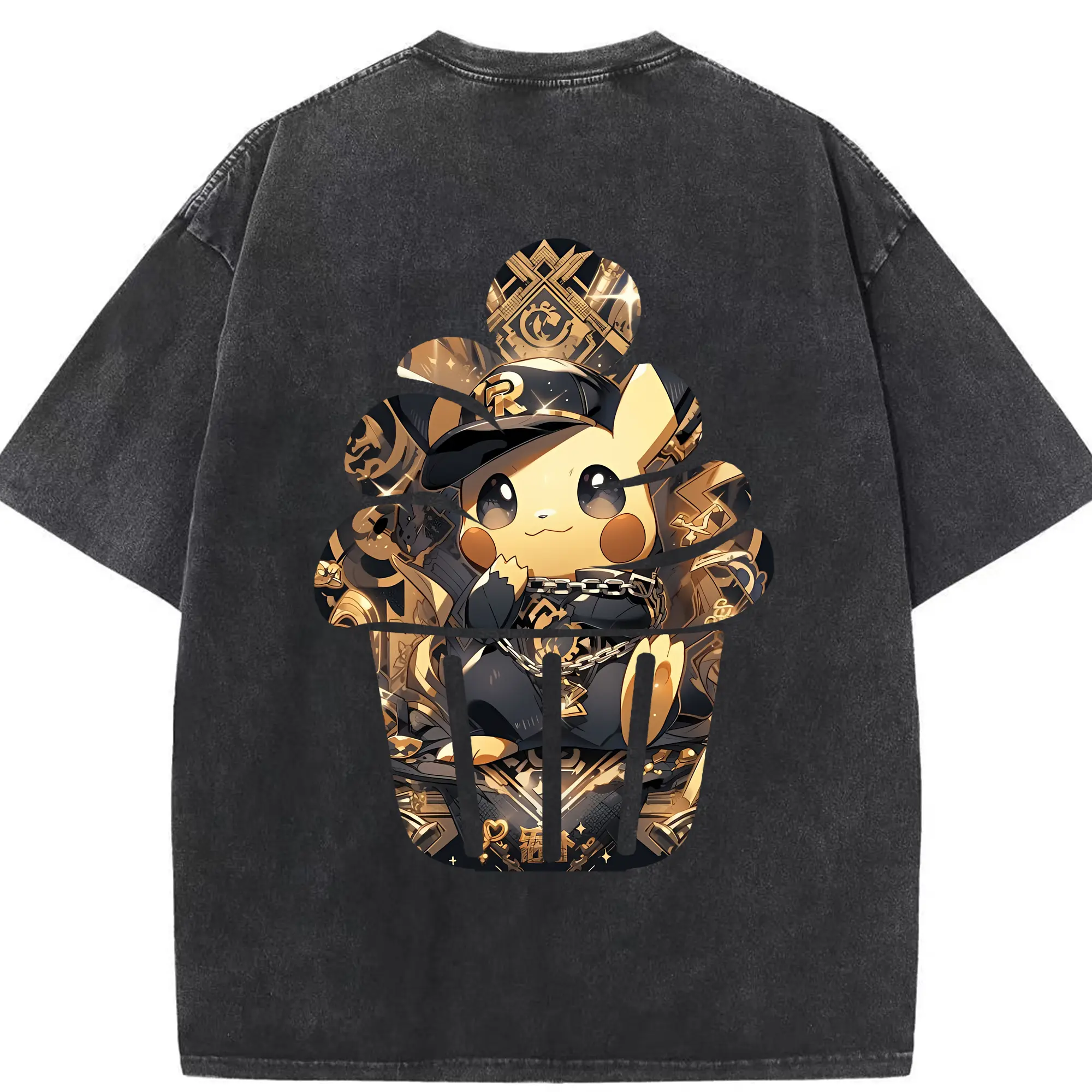 ポケモン グッズ,ピカチュウ - 綿100％ ヴィンテージ風 半袖Tシャツ ・ 背面プリント ・ 柔らか肌触り ・ 通気性 快適 ・ スポーツ カジュアル 外出用