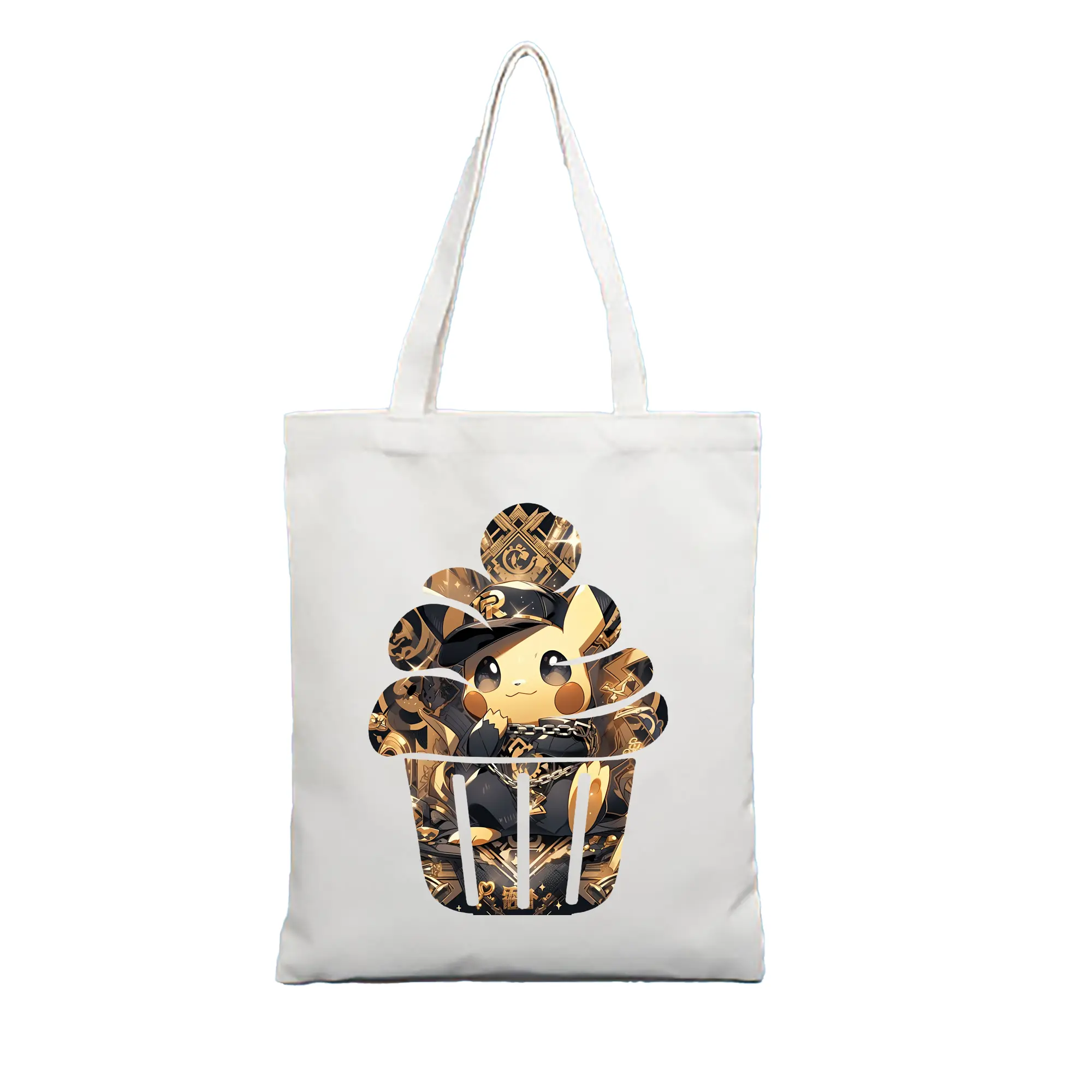 ポケモン グッズ,ピカチュウ - 縦型キャンバス手提げバッグ（トートバッグ） ・ キャンバス素材 ・ ショッピング用 ・ 軽量 丈夫 お手入れ簡単