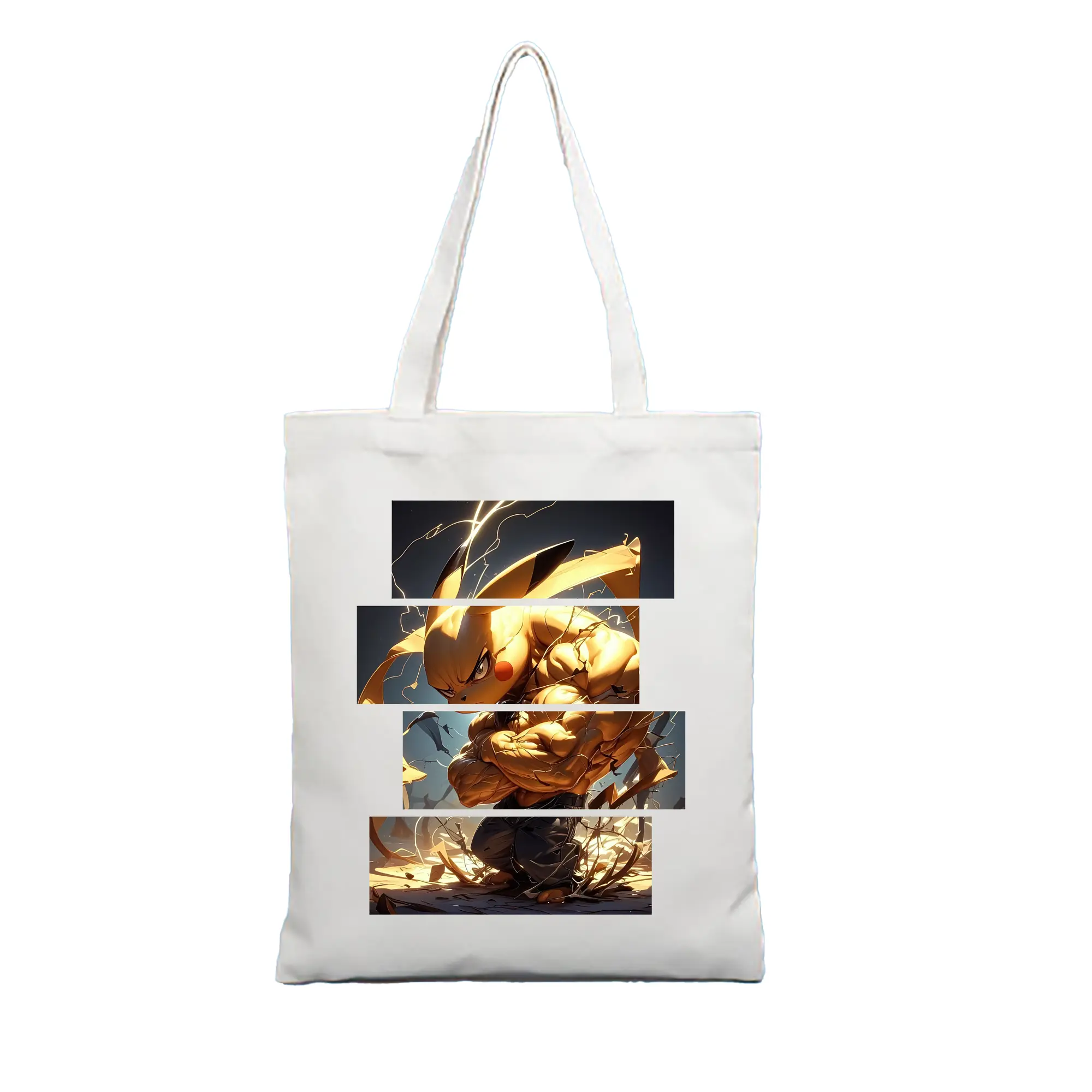 ポケモン グッズ,ピカチュウ - 縦型キャンバス手提げバッグ（トートバッグ） ・ キャンバス素材 ・ ショッピング用 ・ 軽量 丈夫 お手入れ簡単