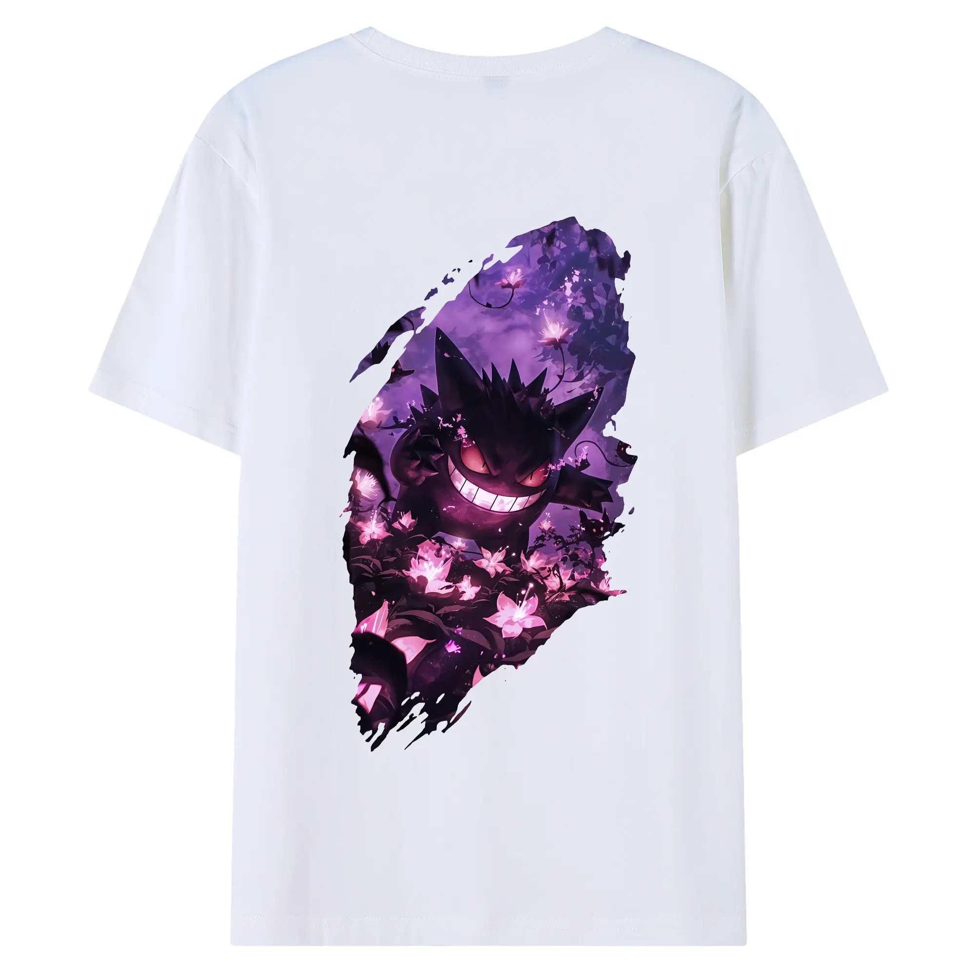 ポケモン グッズ,ゲンガー - 綿100％ 半袖Tシャツ ・ バックプリント ・ 快適 通気性 ・ 日常使い 散歩 スポーツ用