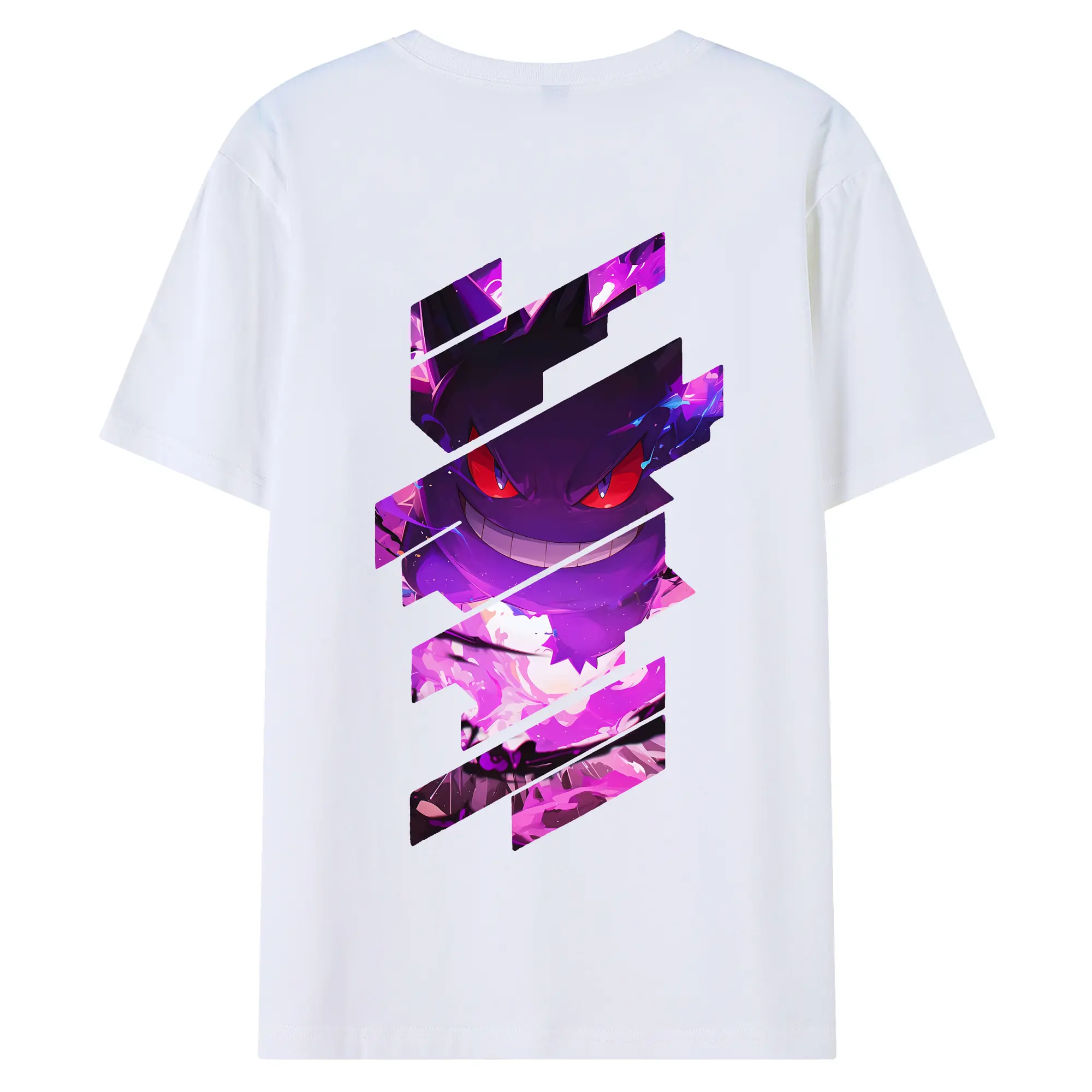 ポケモン グッズ,ゲンガー - 綿100％ 半袖Tシャツ ・ バックプリント ・ 快適 通気性 ・ 日常使い 散歩 スポーツ用