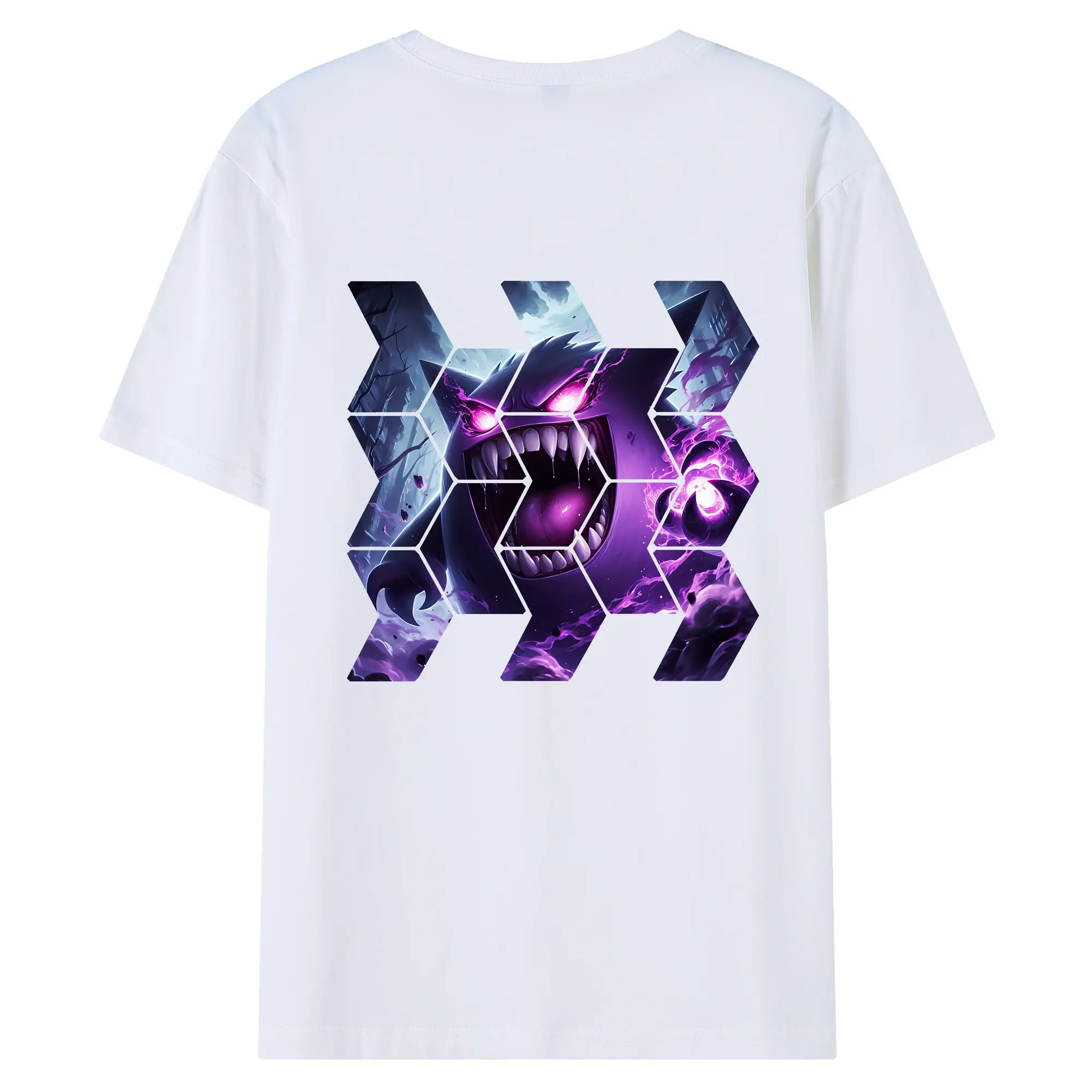 ポケモン グッズ,ゲンガー - 綿100％ 半袖Tシャツ ・ バックプリント ・ 快適 通気性 ・ 日常使い 散歩 スポーツ用