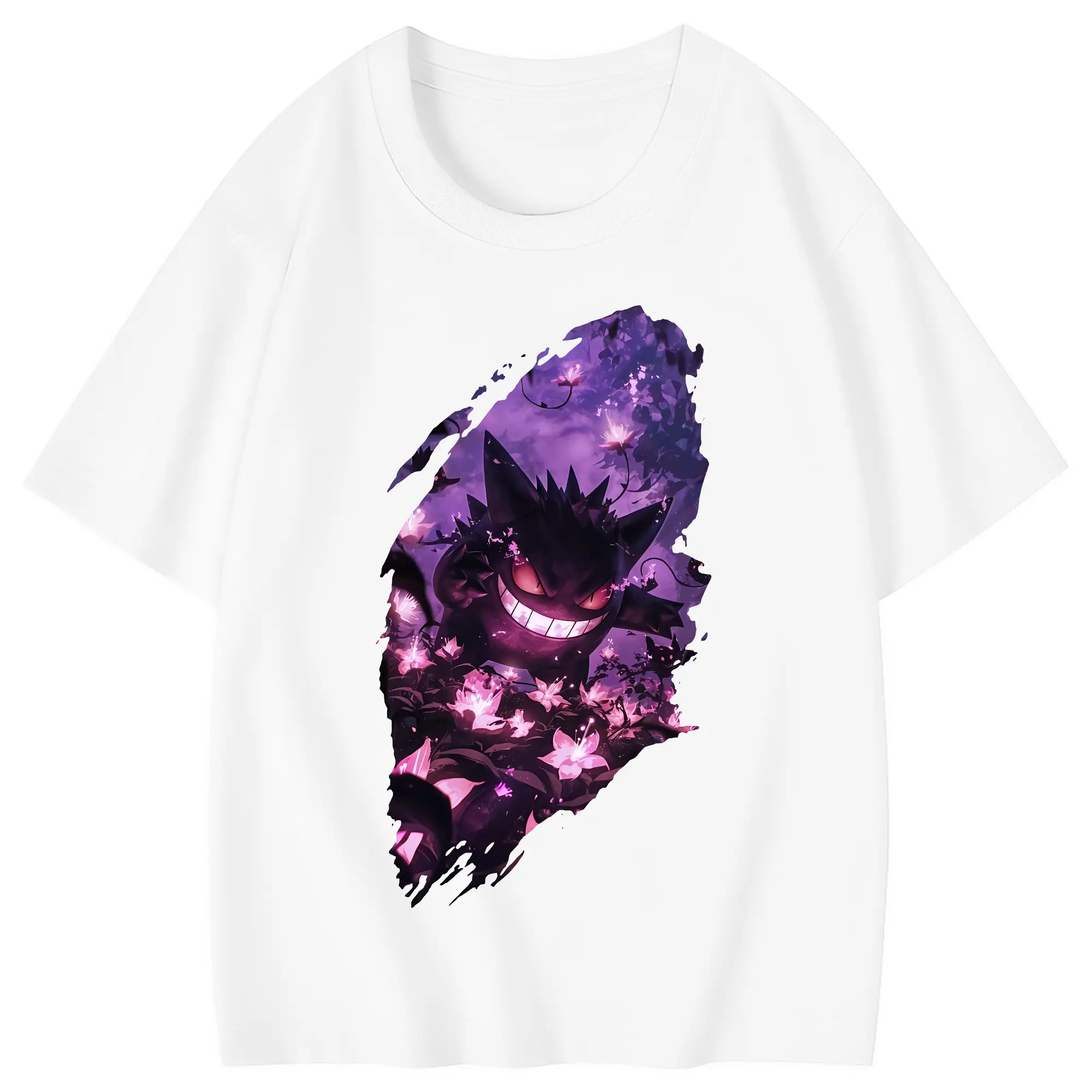 ポケモン グッズ,ゲンガー - 綿100％ キッズTシャツ ・ フロントプリント ・ 快適 通気性 ・ スポーツ カジュアル 散歩用