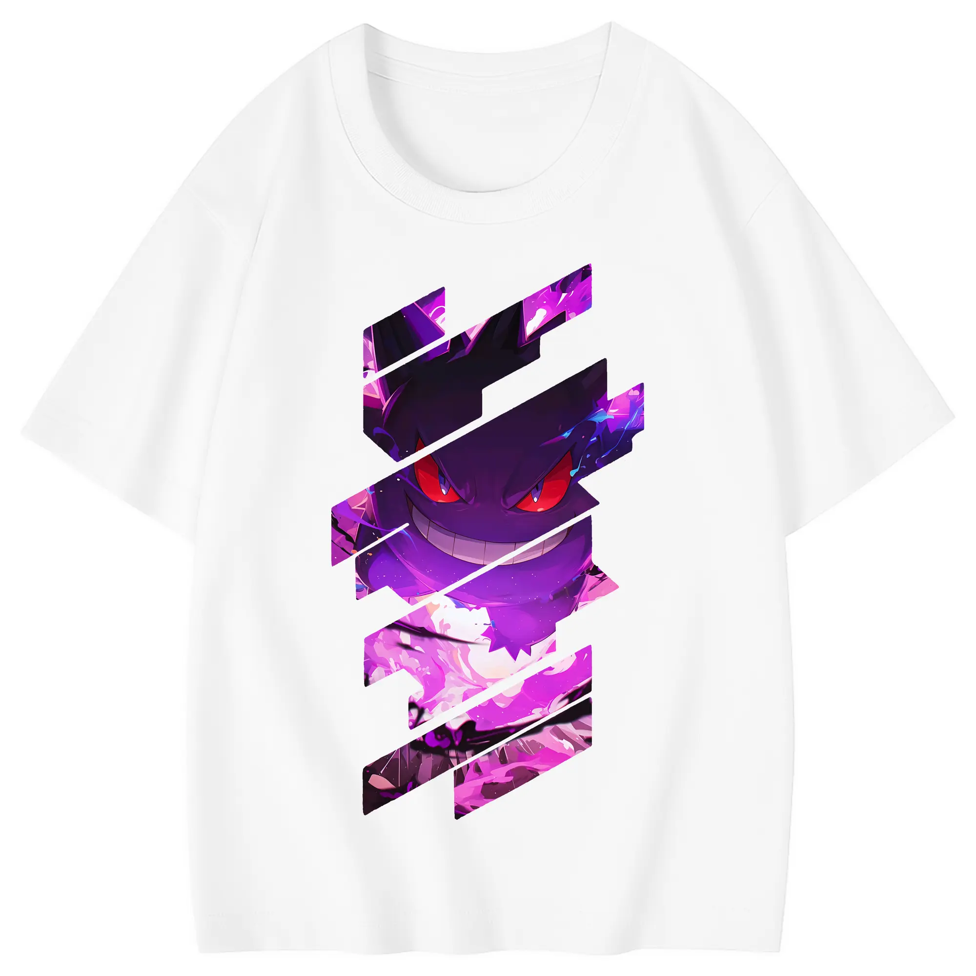 ポケモン グッズ,ゲンガー - 綿100％ キッズTシャツ ・ フロントプリント ・ 快適 通気性 ・ スポーツ カジュアル 散歩用