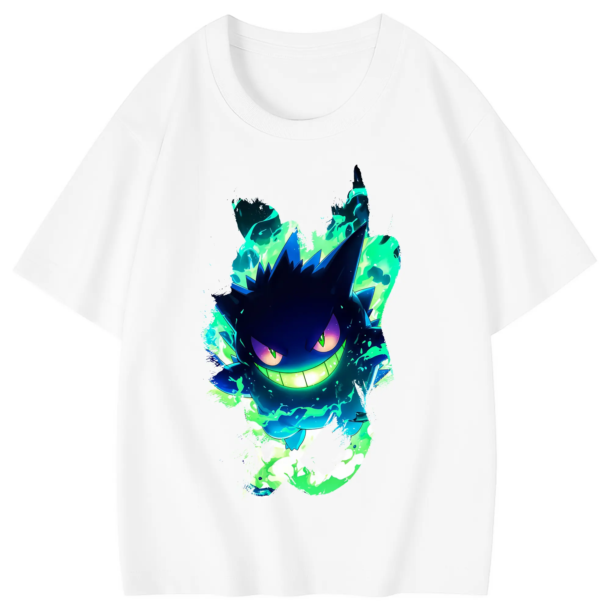ポケモン グッズ,ゲンガー - 綿100％ キッズTシャツ ・ フロントプリント ・ 快適 通気性 ・ スポーツ カジュアル 散歩用