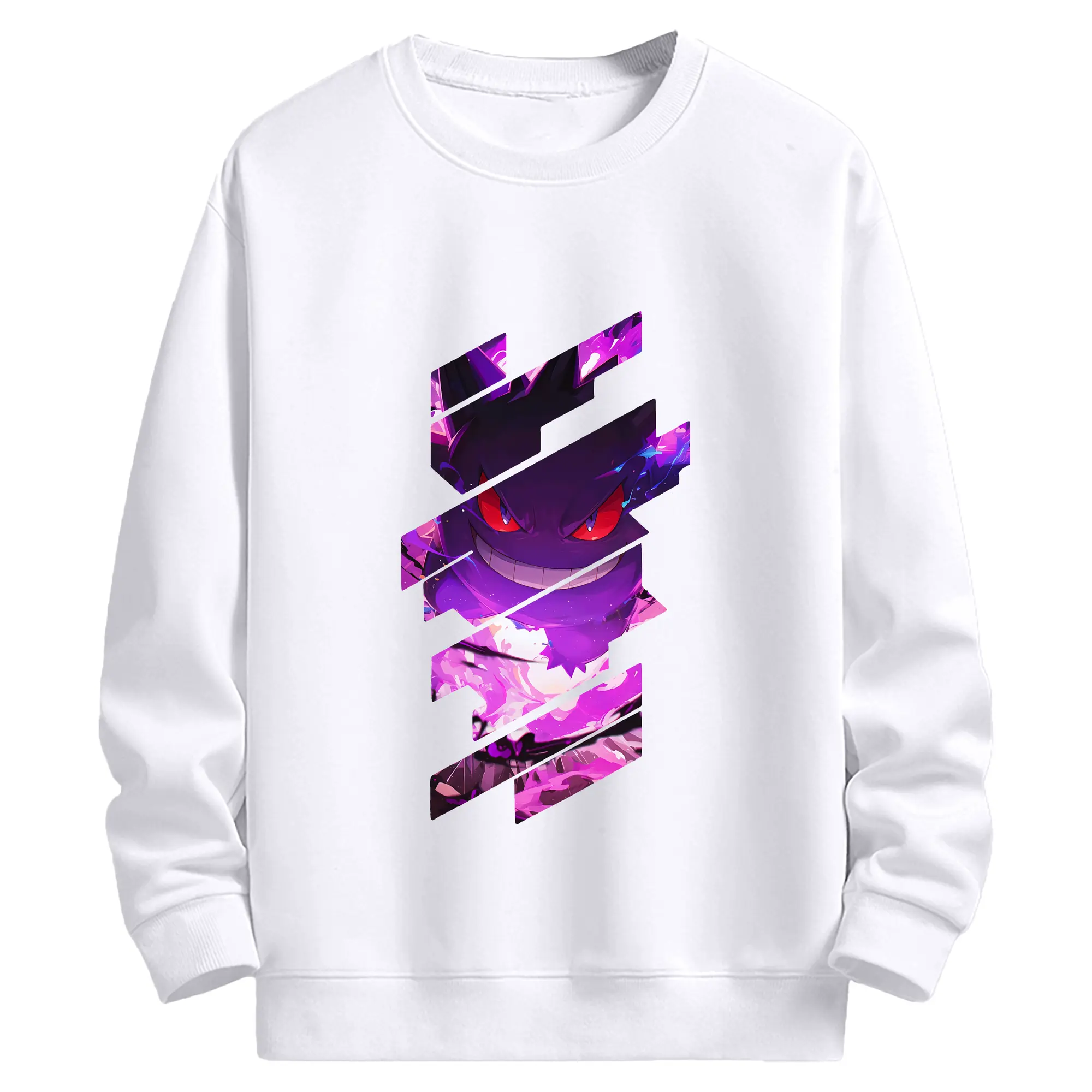 ポケモン グッズ,ゲンガー - 高品質 クルーネック スウェット ・ コットン59％ ポリエステル41％ ・ ユニセックス 長袖 トレーナー ・ カジュアル デイリー スポーツ 散歩用