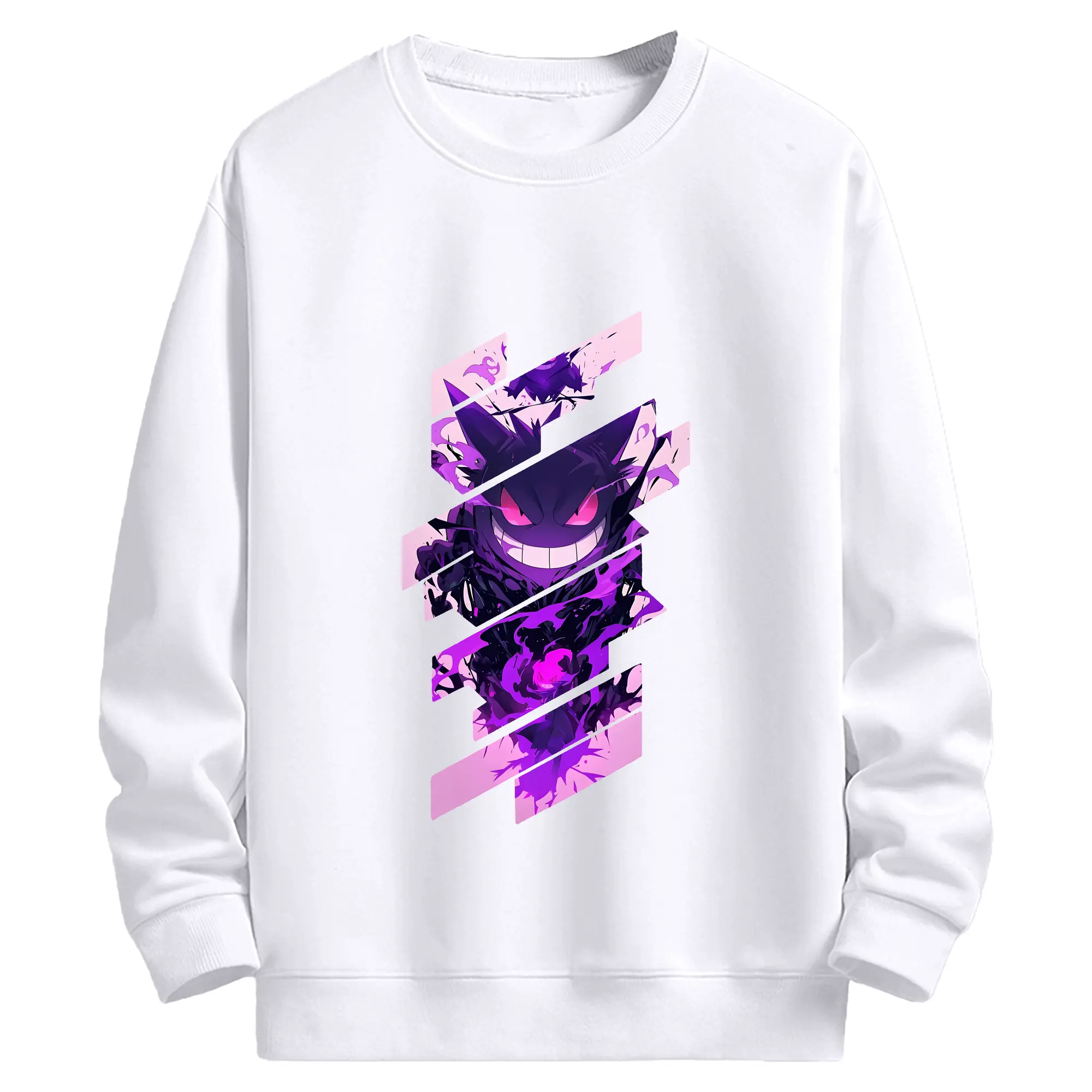 ポケモン グッズ,ゲンガー - 高品質 クルーネック スウェット ・ コットン59％ ポリエステル41％ ・ ユニセックス 長袖 トレーナー ・ カジュアル デイリー スポーツ 散歩用