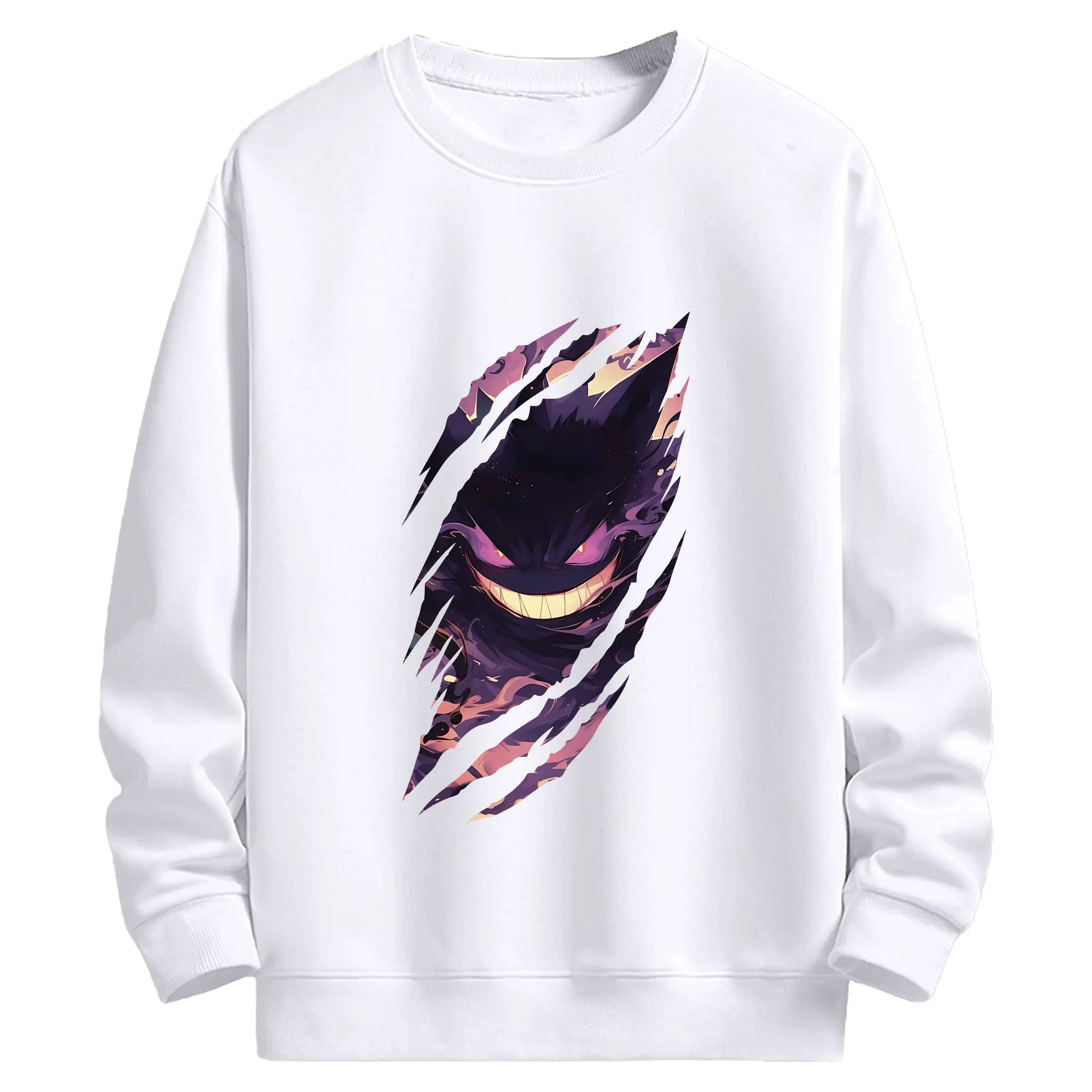 ポケモン グッズ,ゲンガー - 高品質 クルーネック スウェット ・ コットン59％ ポリエステル41％ ・ ユニセックス 長袖 トレーナー ・ カジュアル デイリー スポーツ 散歩用