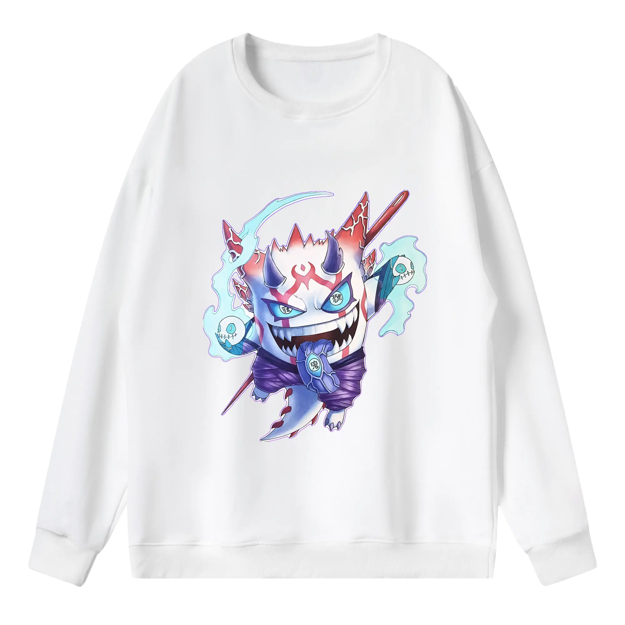 ポケモン グッズ,ゲンガー - 薄手 クルーネック スウェット 裏毛260g · ポリエステル 春秋向け カジュアル 男女兼用 · トレーナー デイリー スポーツ 散歩に最適