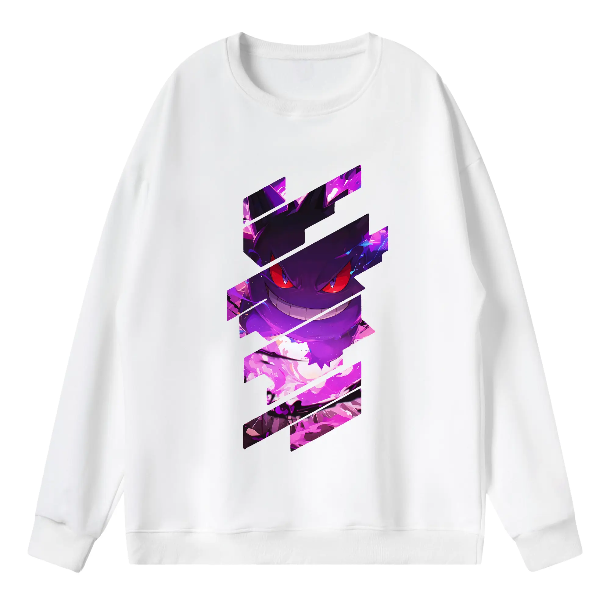 ポケモン グッズ,ゲンガー - 薄手 クルーネック スウェット 裏毛260g · ポリエステル 春秋向け カジュアル 男女兼用 · トレーナー デイリー スポーツ 散歩に最適