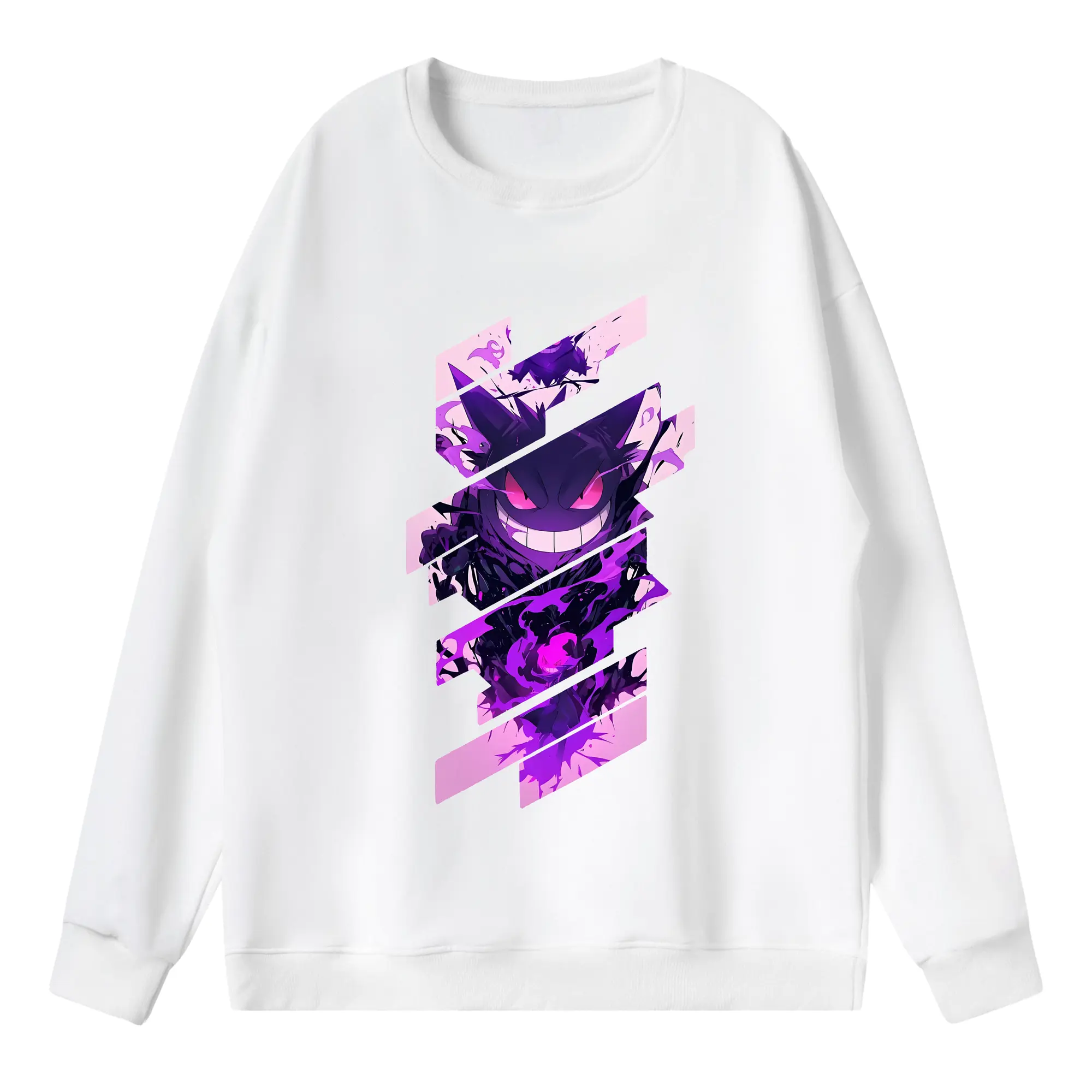 ポケモン グッズ,ゲンガー - 薄手 クルーネック スウェット 裏毛260g · ポリエステル 春秋向け カジュアル 男女兼用 · トレーナー デイリー スポーツ 散歩に最適