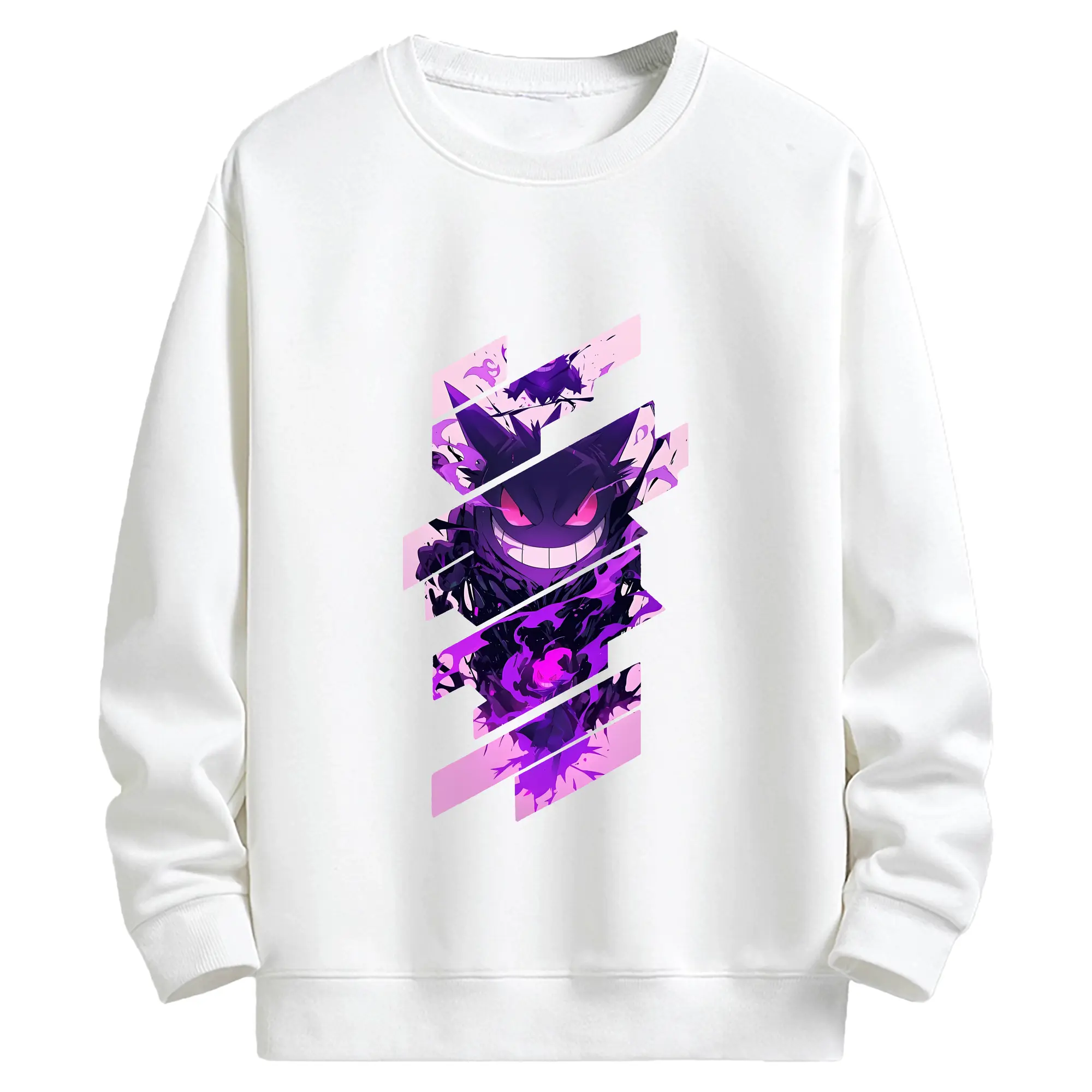 ポケモン グッズ,ゲンガー - キッズ クルーネックスウェットシャツ ・ フロントプリント ・ 綿80％ ポリエステル20％ ・ 快適 通学 スポーツ 日常使い お散歩用