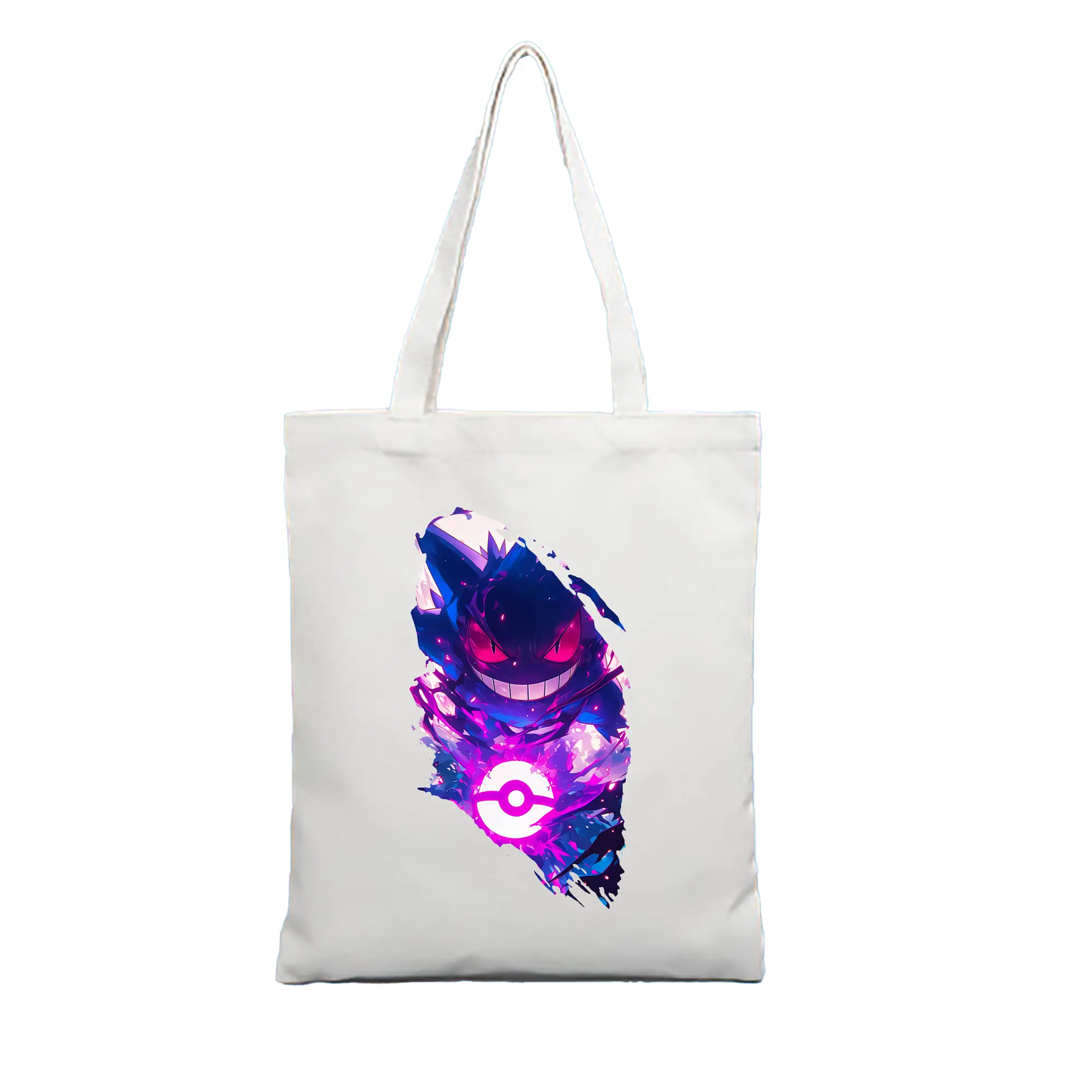 ポケモン グッズ,ゲンガー - 縦型キャンバス手提げバッグ（トートバッグ） ・ キャンバス素材 ・ ショッピング用 ・ 軽量 丈夫 お手入れ簡単