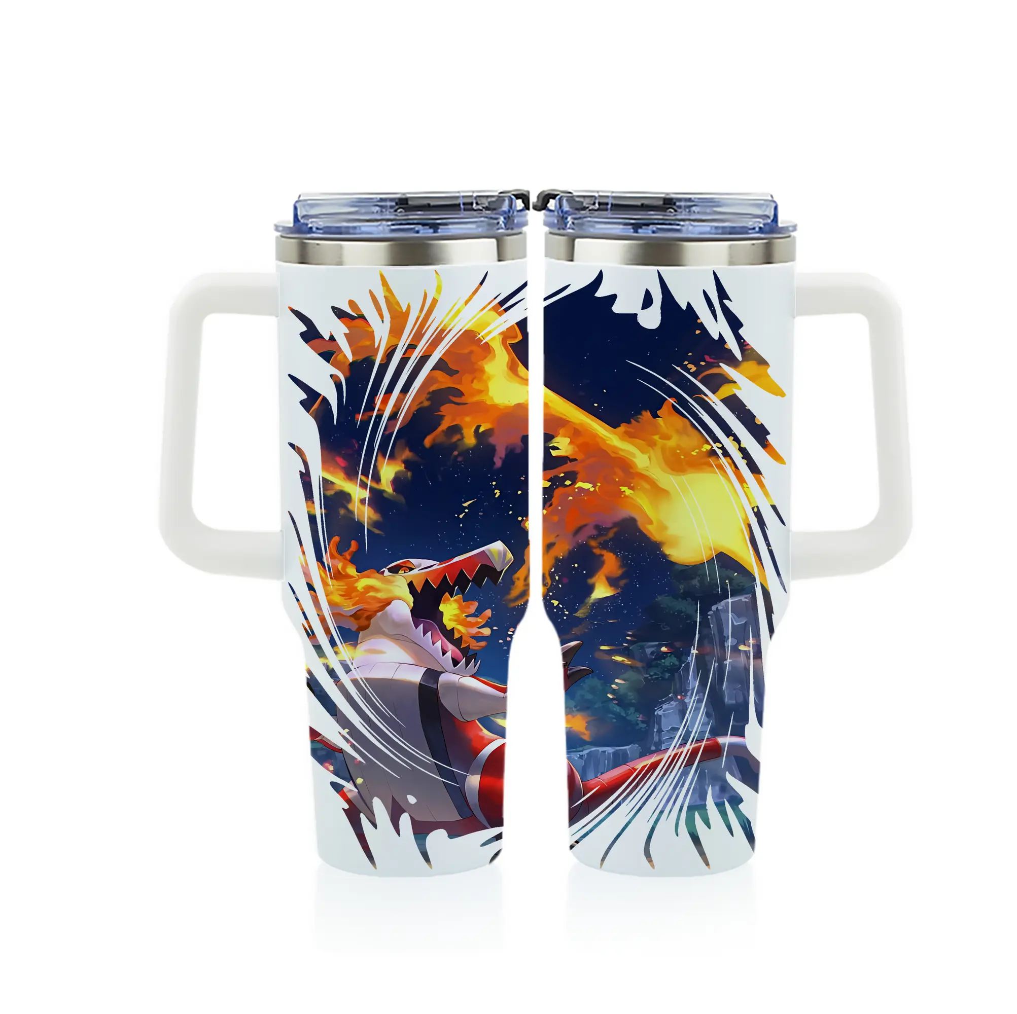 ポケモン グッズ,ホゲータ - 1200mL フルプリント車用タンブラー ・ 304ステンレス 内側 ・ 201ステンレス 外側 ・ 保温 保冷 ・ 通勤 ドライブ アウトドア用