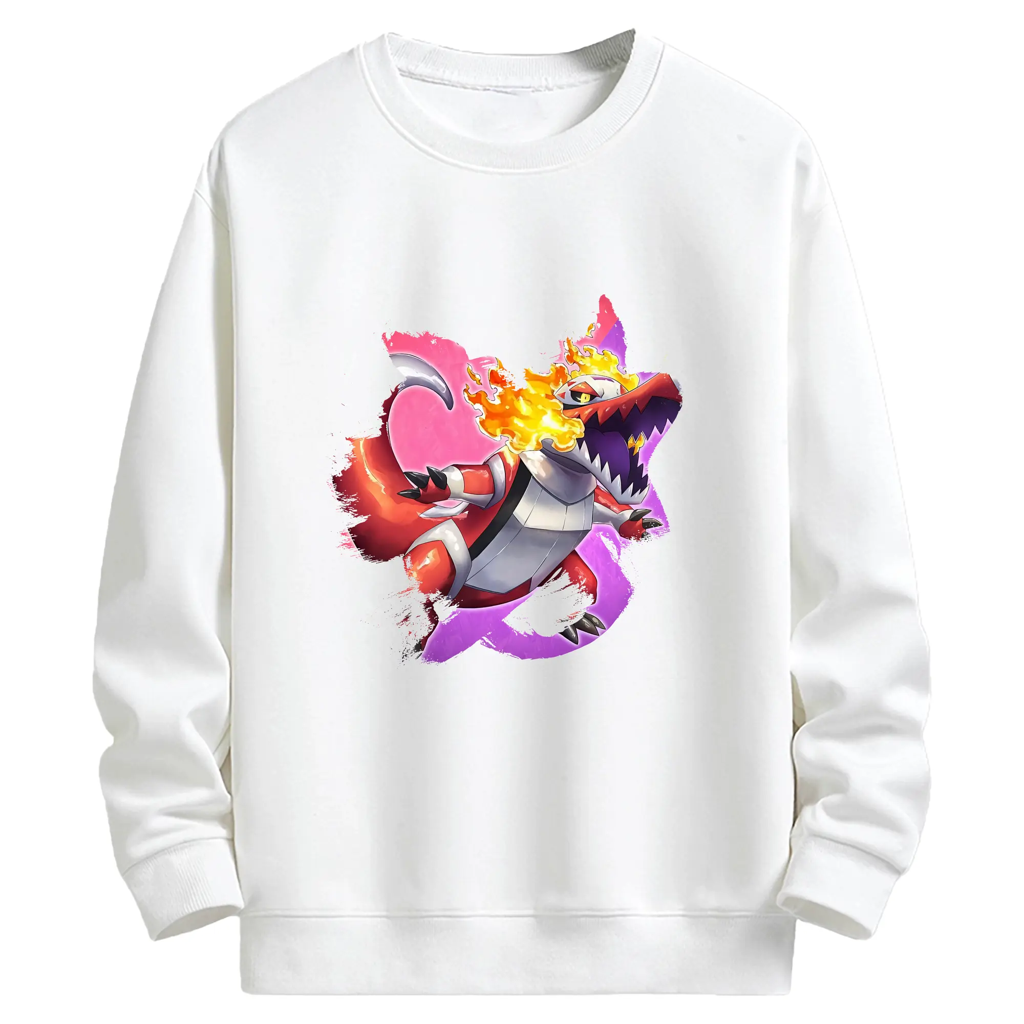 ポケモン グッズ,ホゲータ - キッズ クルーネックスウェットシャツ ・ フロントプリント ・ 綿80％ ポリエステル20％ ・ 快適 通学 スポーツ 日常使い お散歩用