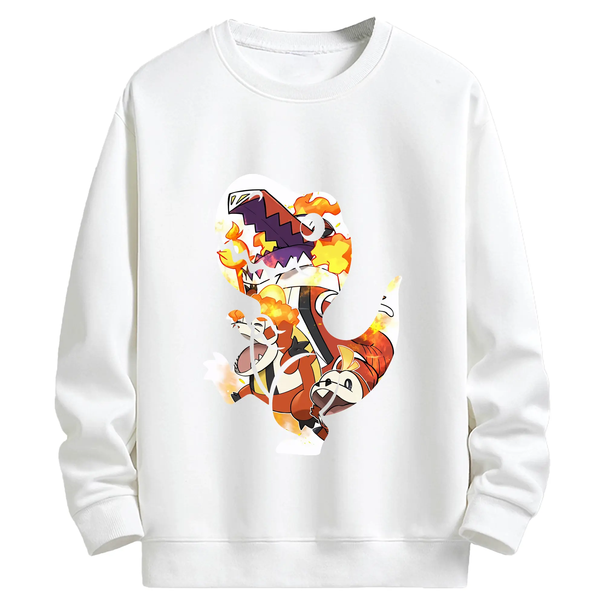 ポケモン グッズ,ホゲータ - キッズ クルーネックスウェットシャツ ・ フロントプリント ・ 綿80％ ポリエステル20％ ・ 快適 通学 スポーツ 日常使い お散歩用