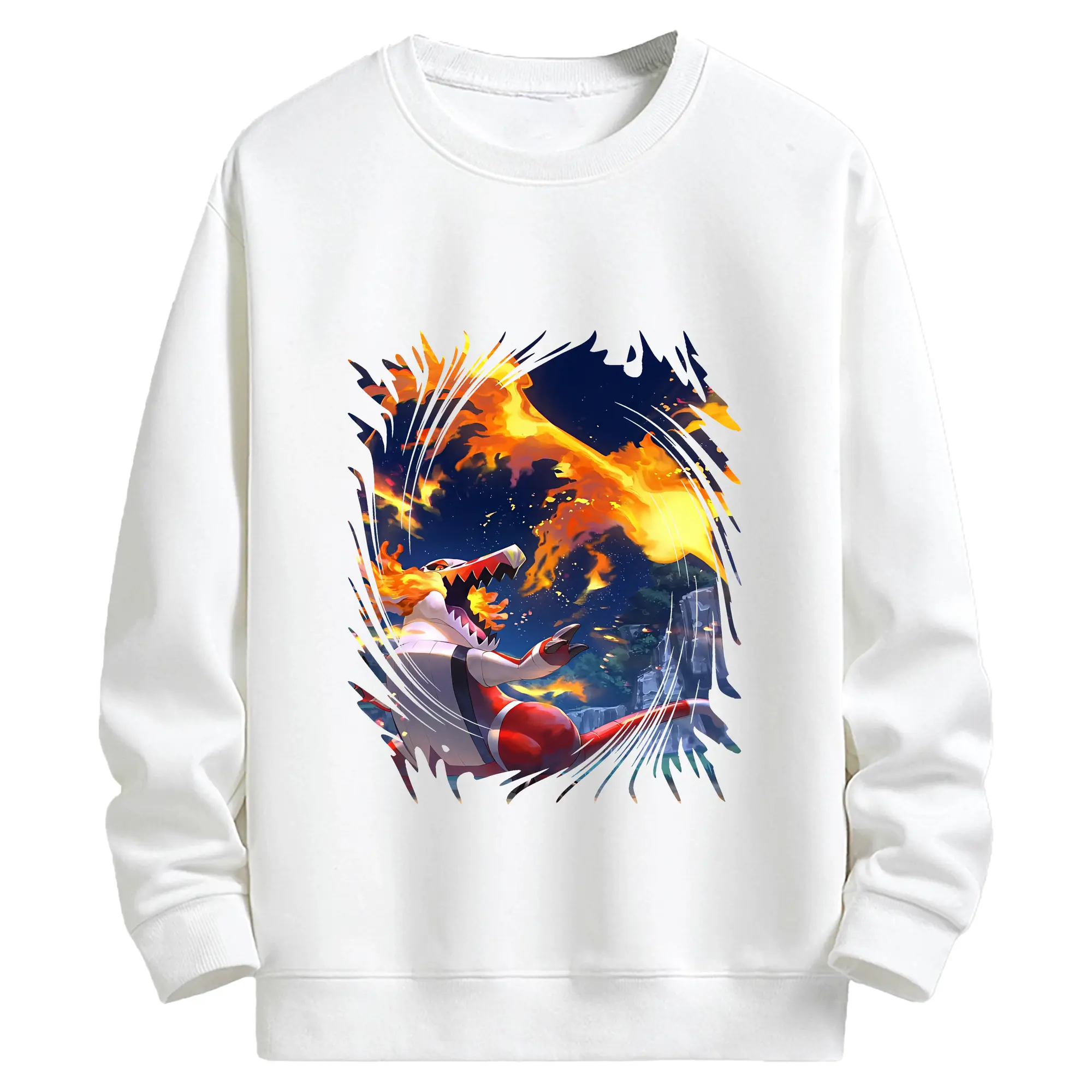 ポケモン グッズ,ホゲータ - キッズ クルーネックスウェットシャツ ・ フロントプリント ・ 綿80％ ポリエステル20％ ・ 快適 通学 スポーツ 日常使い お散歩用