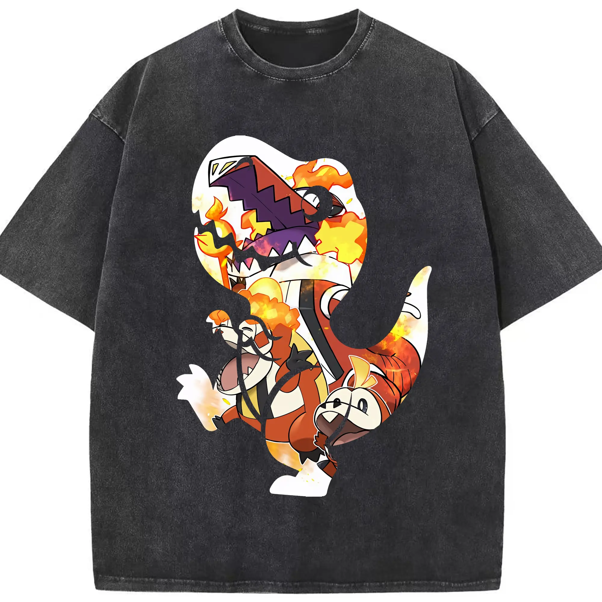 ポケモン グッズ,ホゲータ - 綿100％ ヴィンテージ風 半袖Tシャツ ・ フロントプリント ・ 柔らか肌触り ・ 通気性 快適 ・ スポーツ カジュアル 外出用