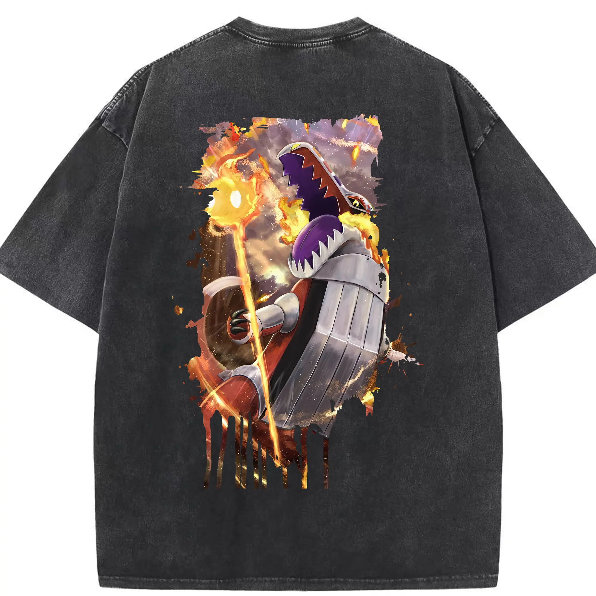 ポケモン グッズ,ホゲータ - 綿100％ ヴィンテージ風 半袖Tシャツ ・ 背面プリント ・ 柔らか肌触り ・ 通気性 快適 ・ スポーツ カジュアル 外出用