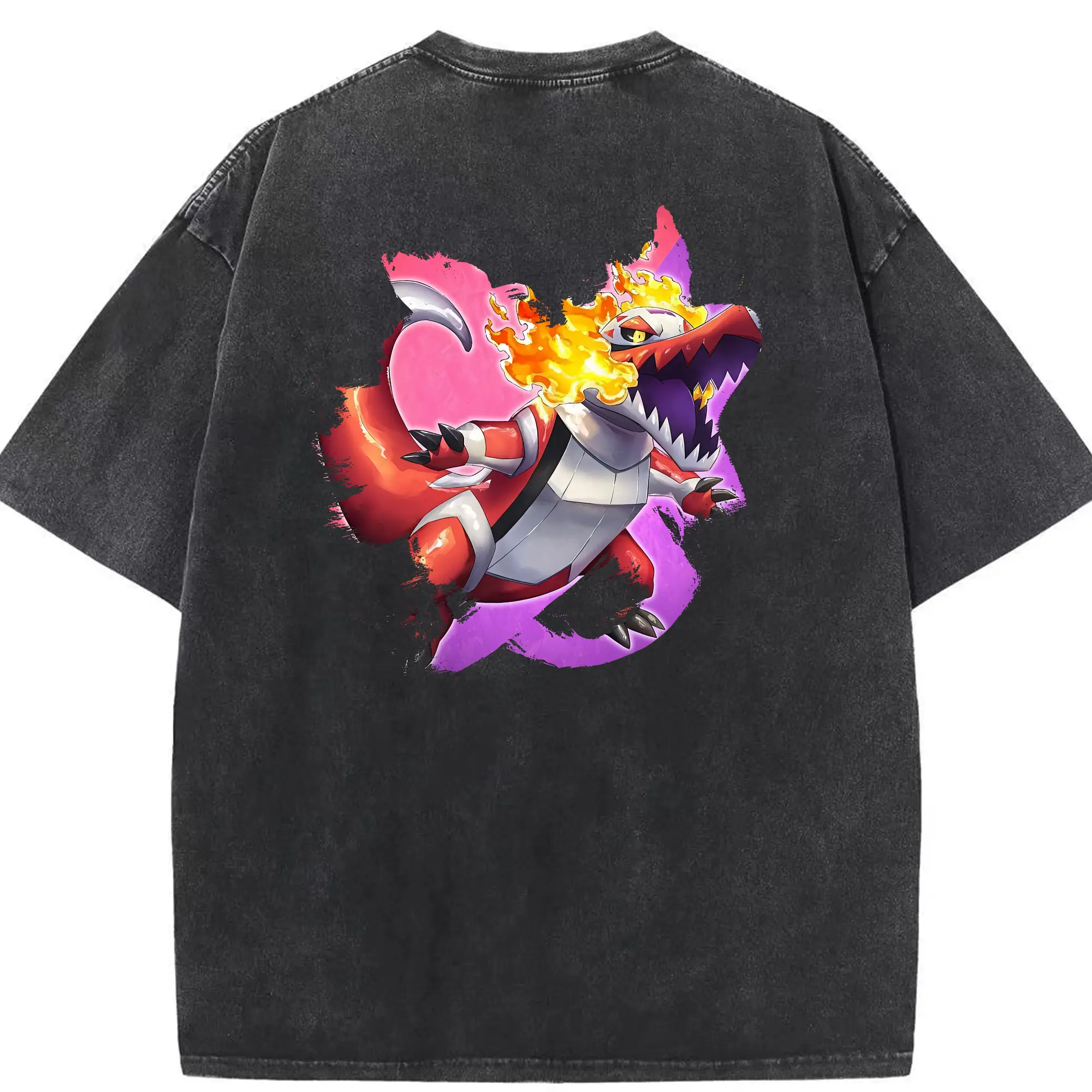 ポケモン グッズ,ホゲータ - 綿100％ ヴィンテージ風 半袖Tシャツ ・ 背面プリント ・ 柔らか肌触り ・ 通気性 快適 ・ スポーツ カジュアル 外出用