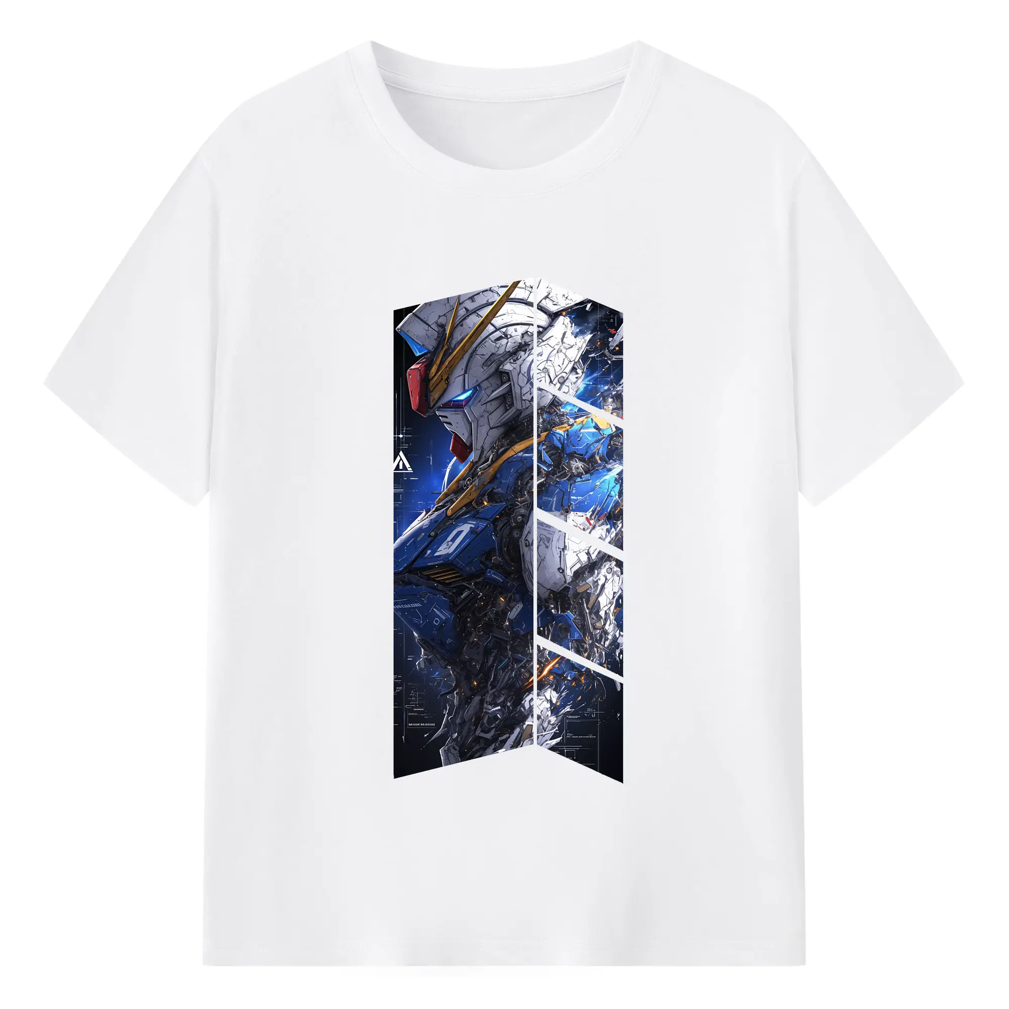 ガンダム グッズ,νガンダム - 綿100％ 半袖Tシャツ ・ フロントプリント ・ 快適 通気性 ・ 日常使い 散歩 スポーツ用