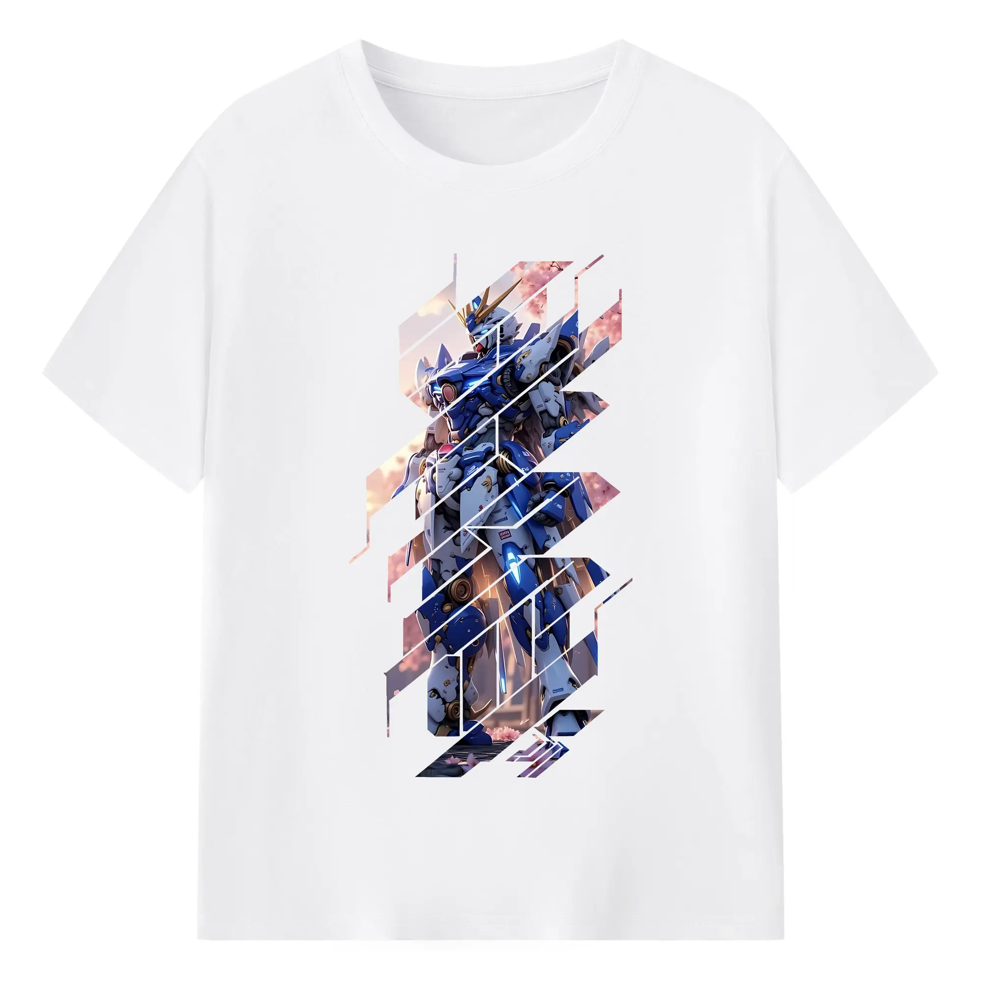 ガンダム グッズ,νガンダム - 綿100％ 半袖Tシャツ ・ フロントプリント ・ 快適 通気性 ・ 日常使い 散歩 スポーツ用