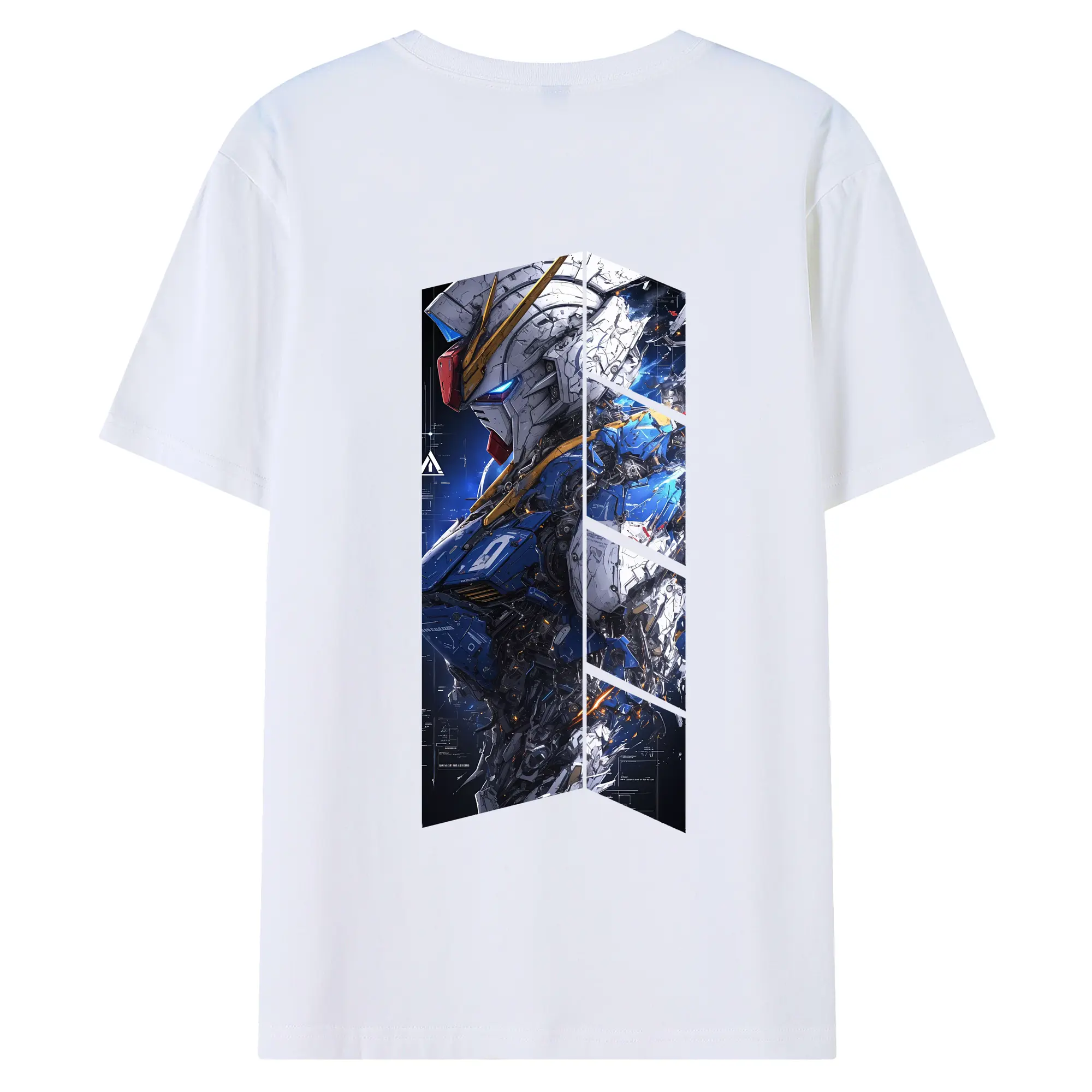 ガンダム グッズ,νガンダム - 綿100％ 半袖Tシャツ ・ バックプリント ・ 快適 通気性 ・ 日常使い 散歩 スポーツ用