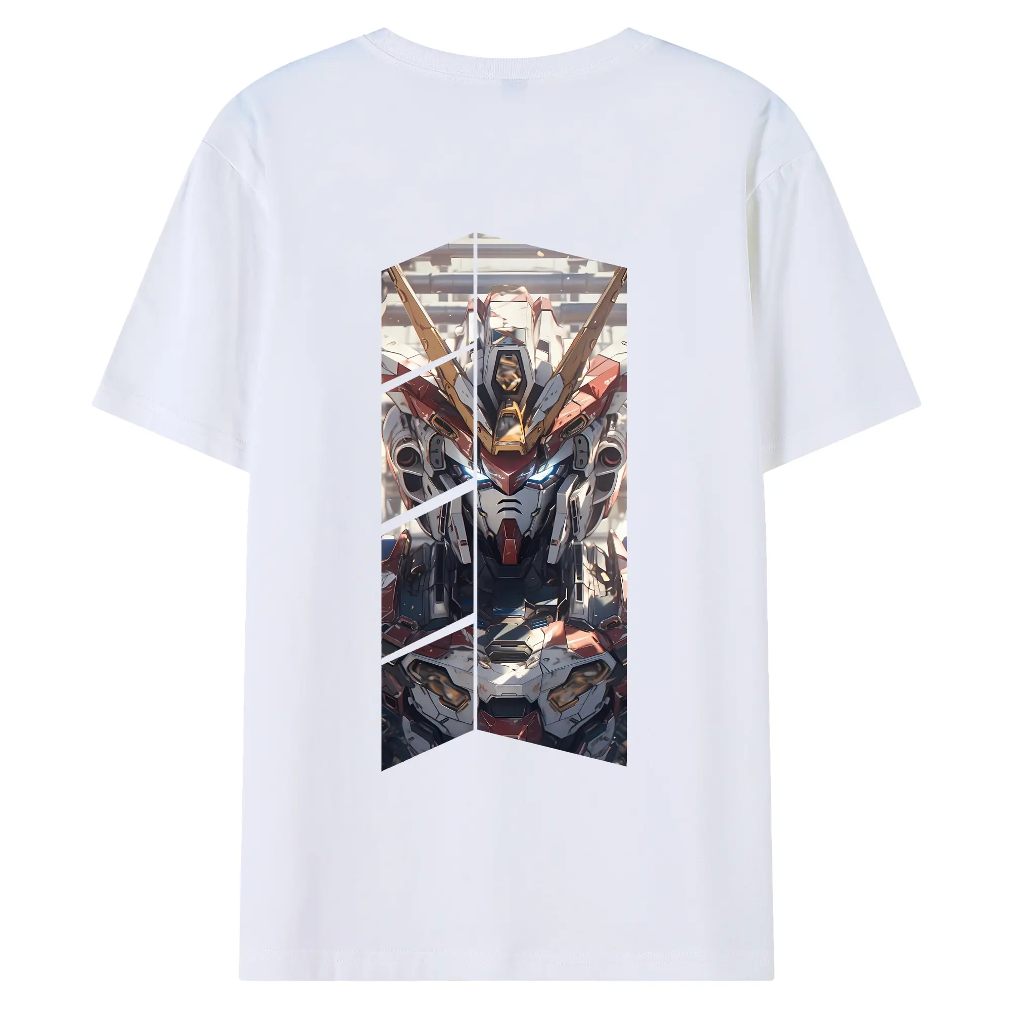 ガンダム グッズ,νガンダム - 綿100％ 半袖Tシャツ ・ バックプリント ・ 快適 通気性 ・ 日常使い 散歩 スポーツ用